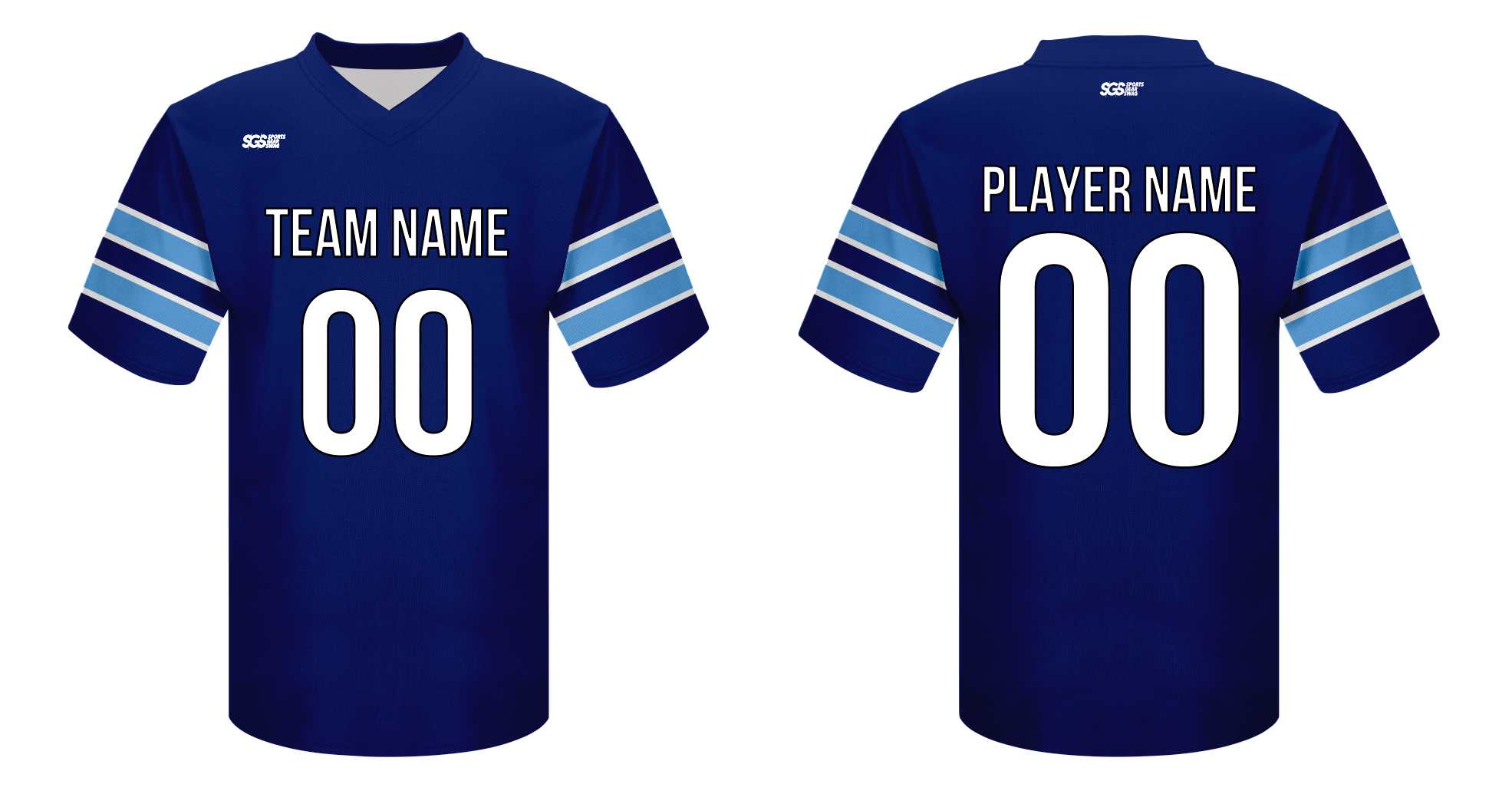 Custom football jersey adult youth unisex cerulean - Jersey