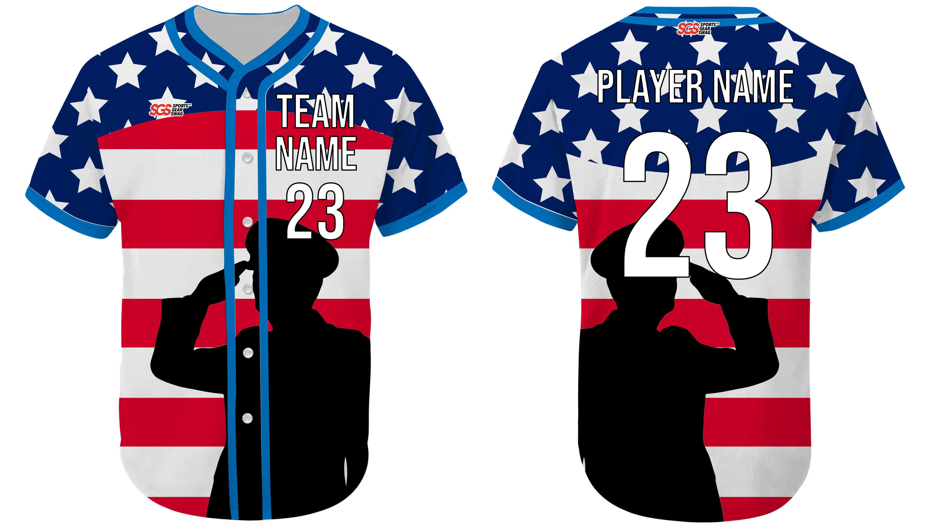 Custom soldiers adult youth unisex softball veterans day jersey - Jersey