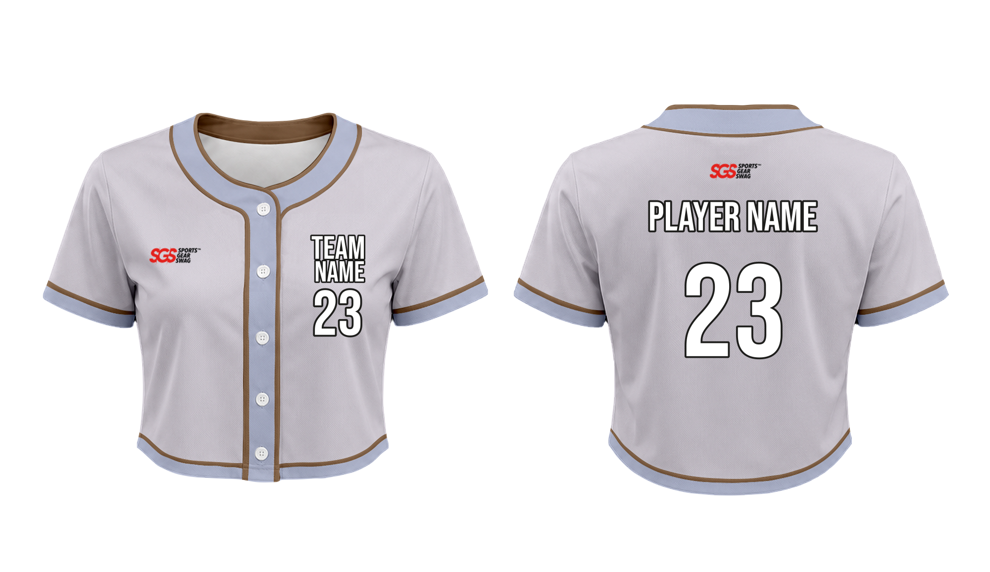Custom Crossfire Cropped Adult Youth Unisex Softball Jersey - CROPPED-SOFTBALL-JERSEYS