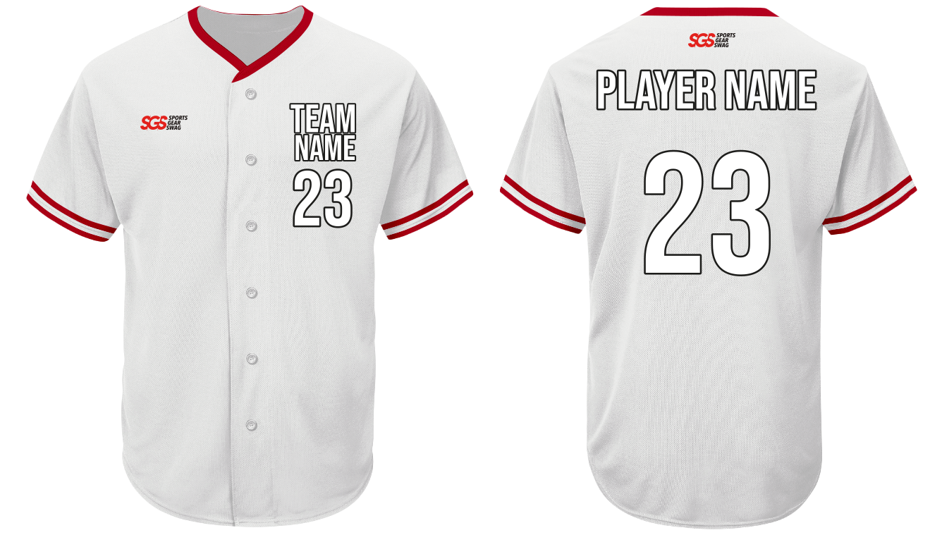 Custom diamond blanc adult youth unisex full buttons softball jersey - Jersey