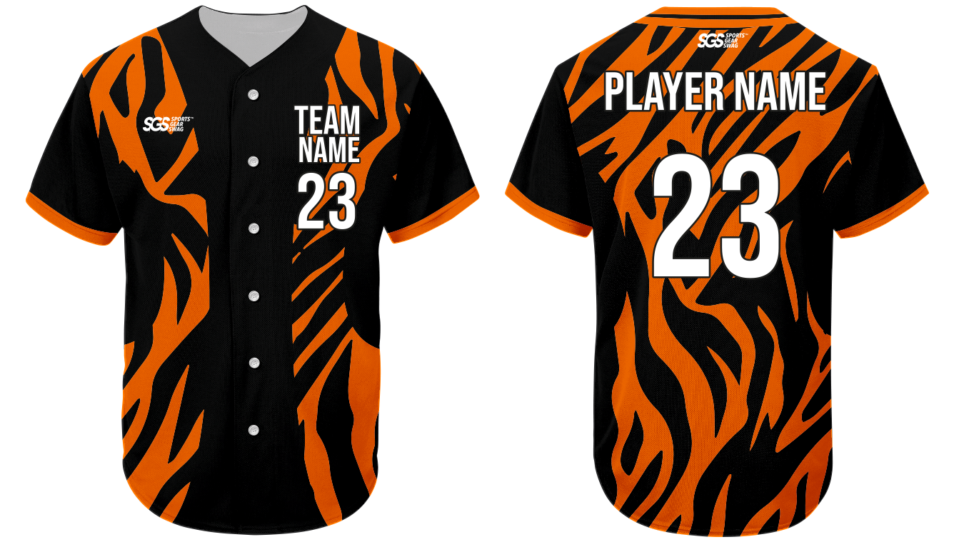 Custom tiger animal adult youth unisex softball jersey - Jersey