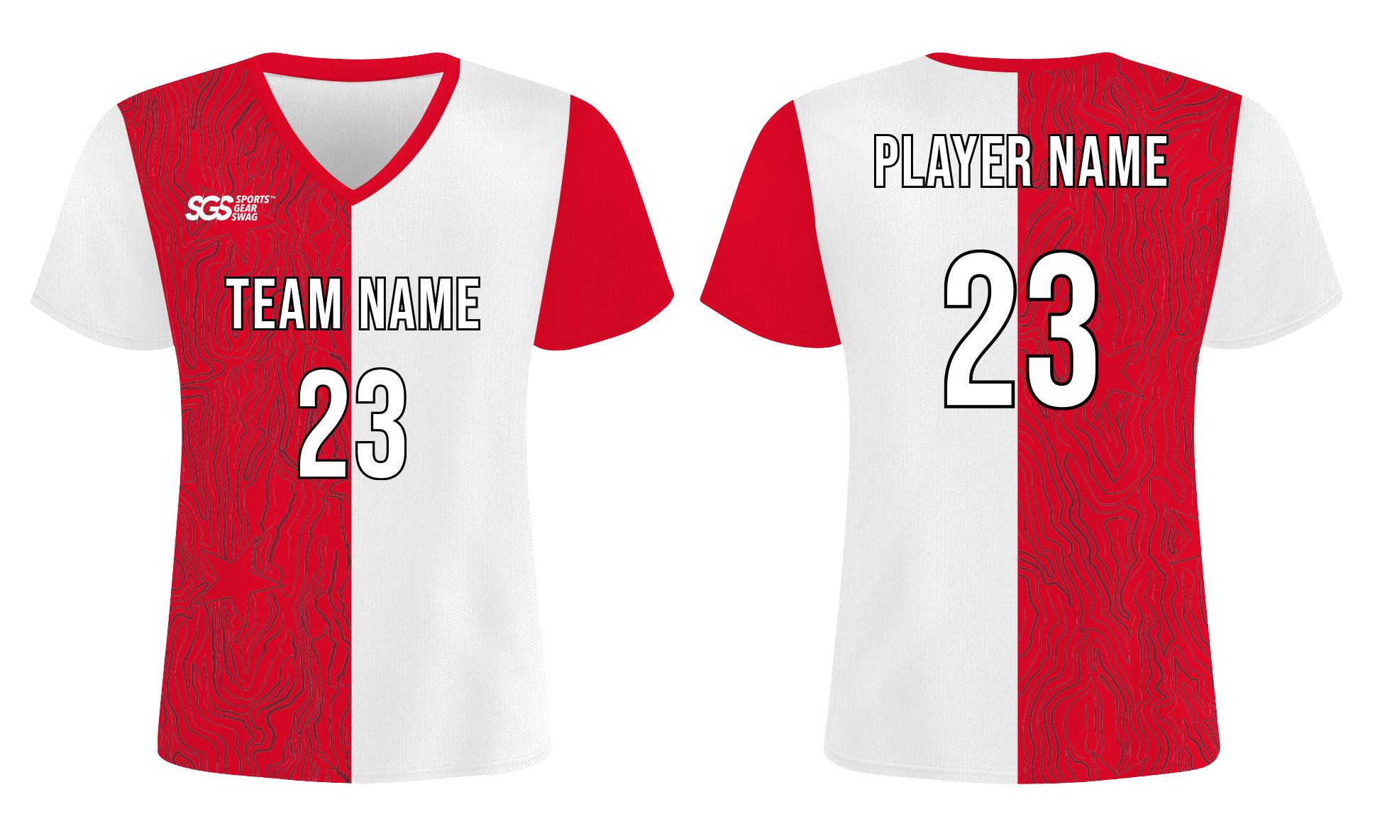 Custom scarlet white adult youth unisex soccer jerseys - Jersey