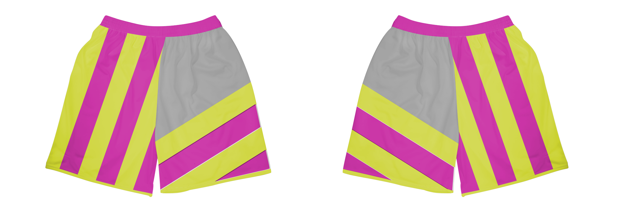 Custom vertical diagonal stripes adult youth unisex lacrosse shorts - Short