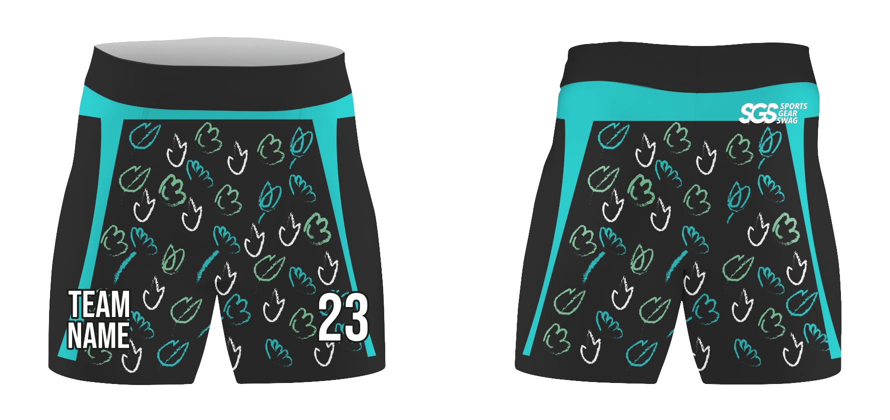 Custom compression dance shorts chalkart play - Dance-shorts
