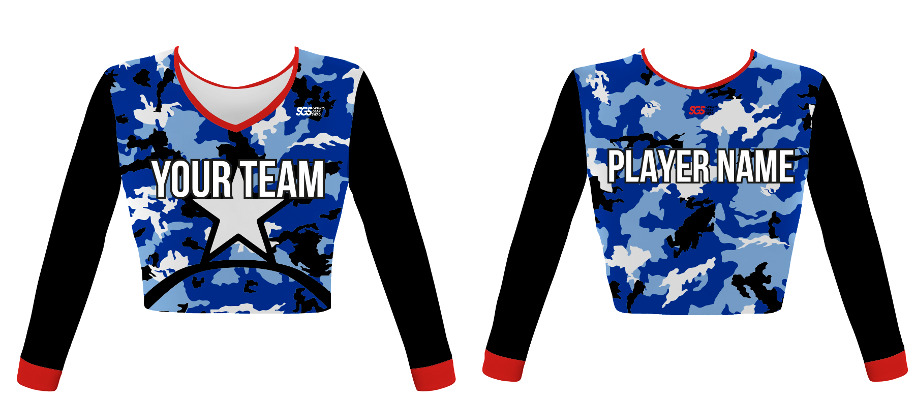 Custom navy slate camo cheerleading uniform - Jersey