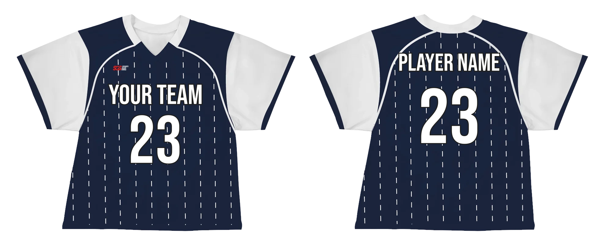 Custom dotted stripes adult youth unisex lacrosse jerseys - reversible uniform - Jersey