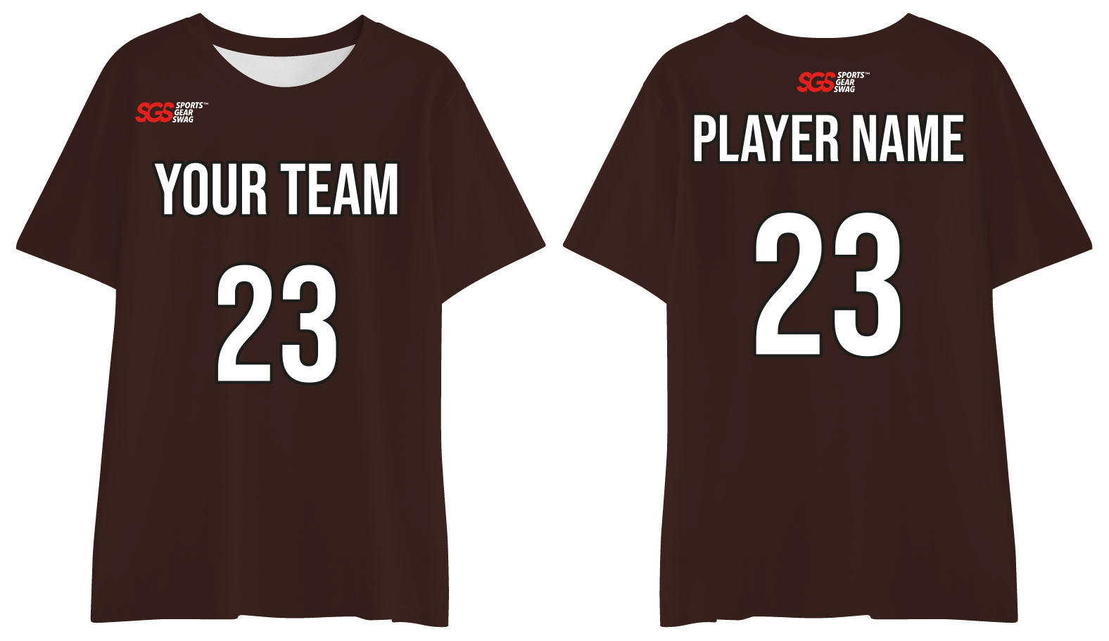 Custom dark brown adult youth unisex short-sleeve comfort t shirt - Jersey