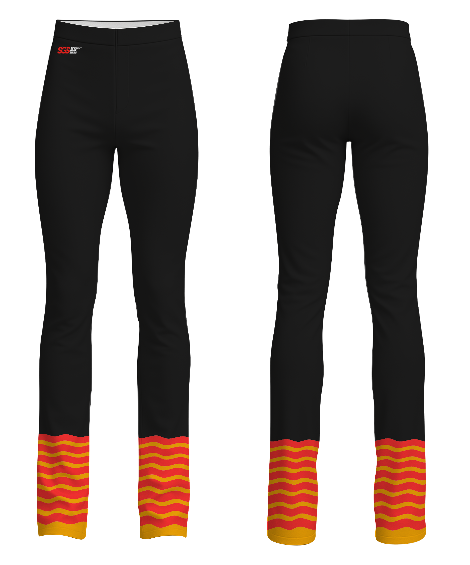 Custom figure skating pants adult youth unisex aurora flame - Figure-skating-pants