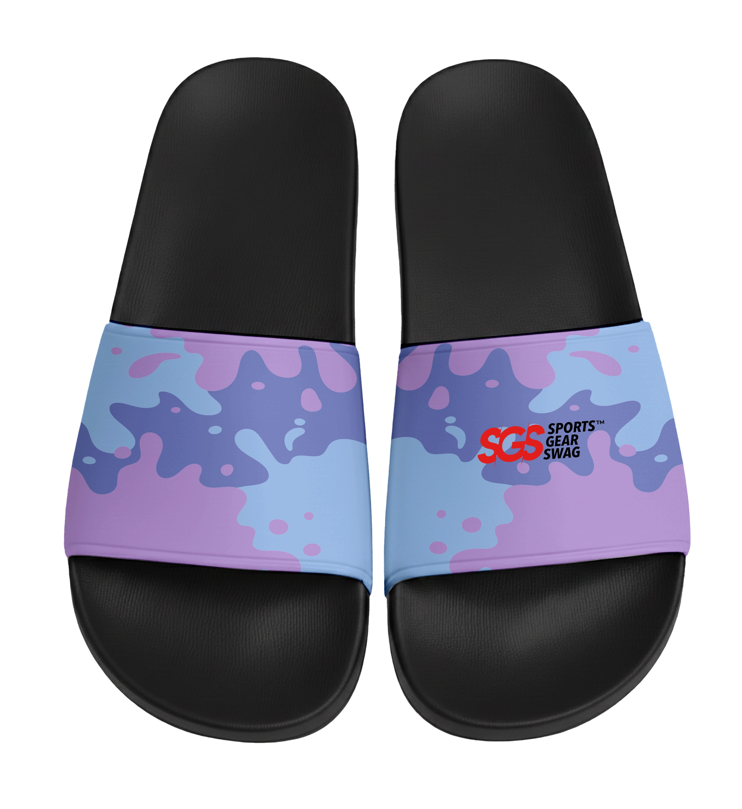 Custom slides black unisex ripple - Slides