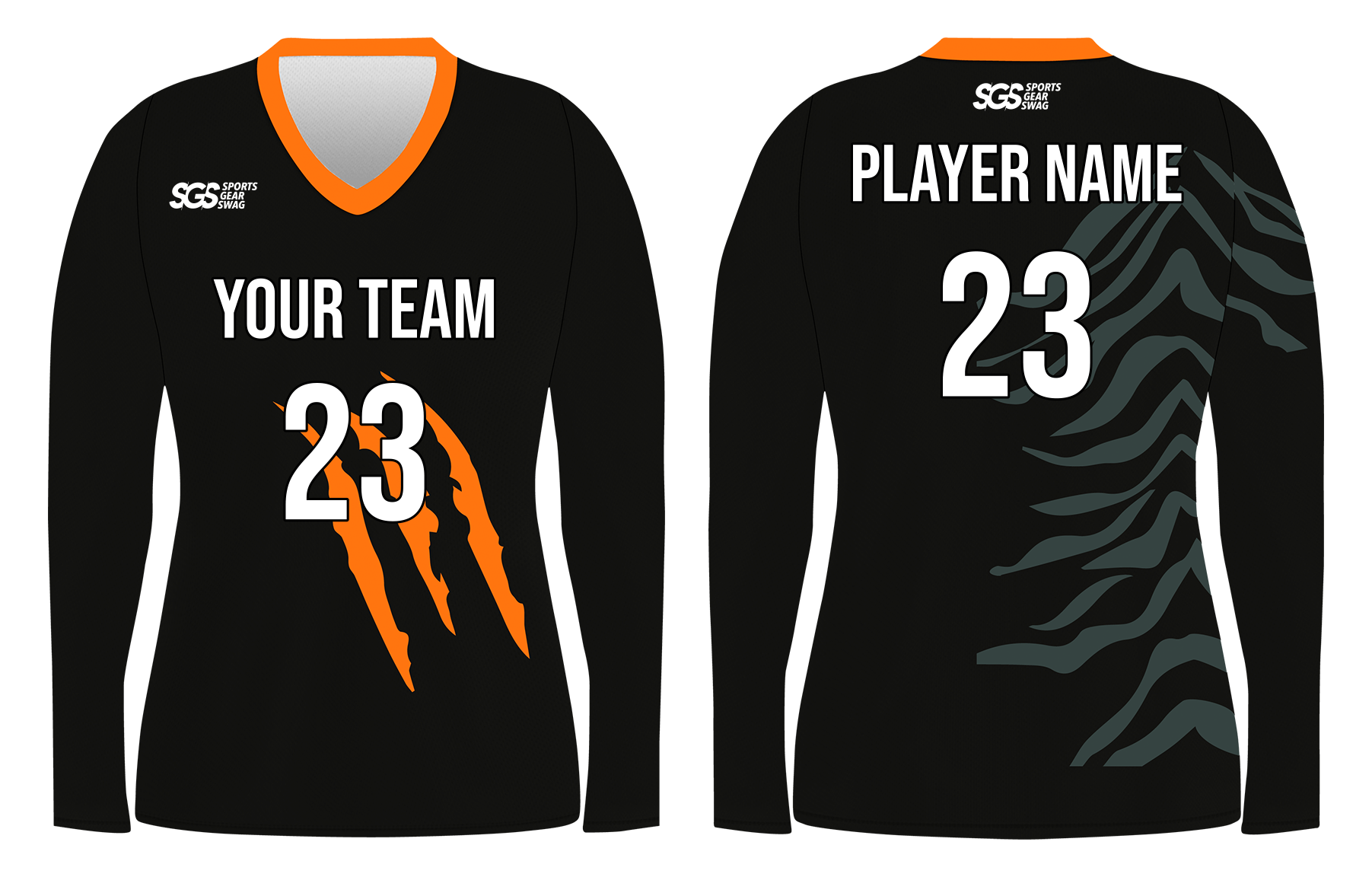 Custom animals feather adult youth volleyball long sleeve jersey - Jersey