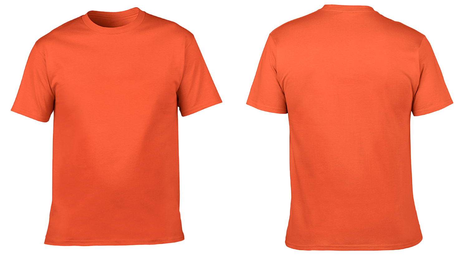 Custom cotton short sleeve shirts adult youth unisex tangerine - Cotton-shirt
