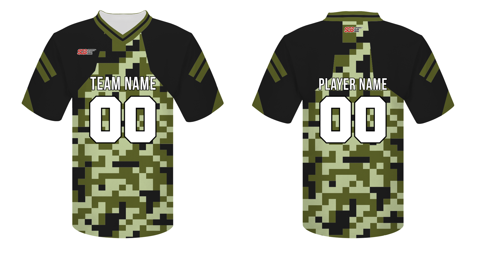 Custom mosaic camo adult youth unisex football jersey - Jersey