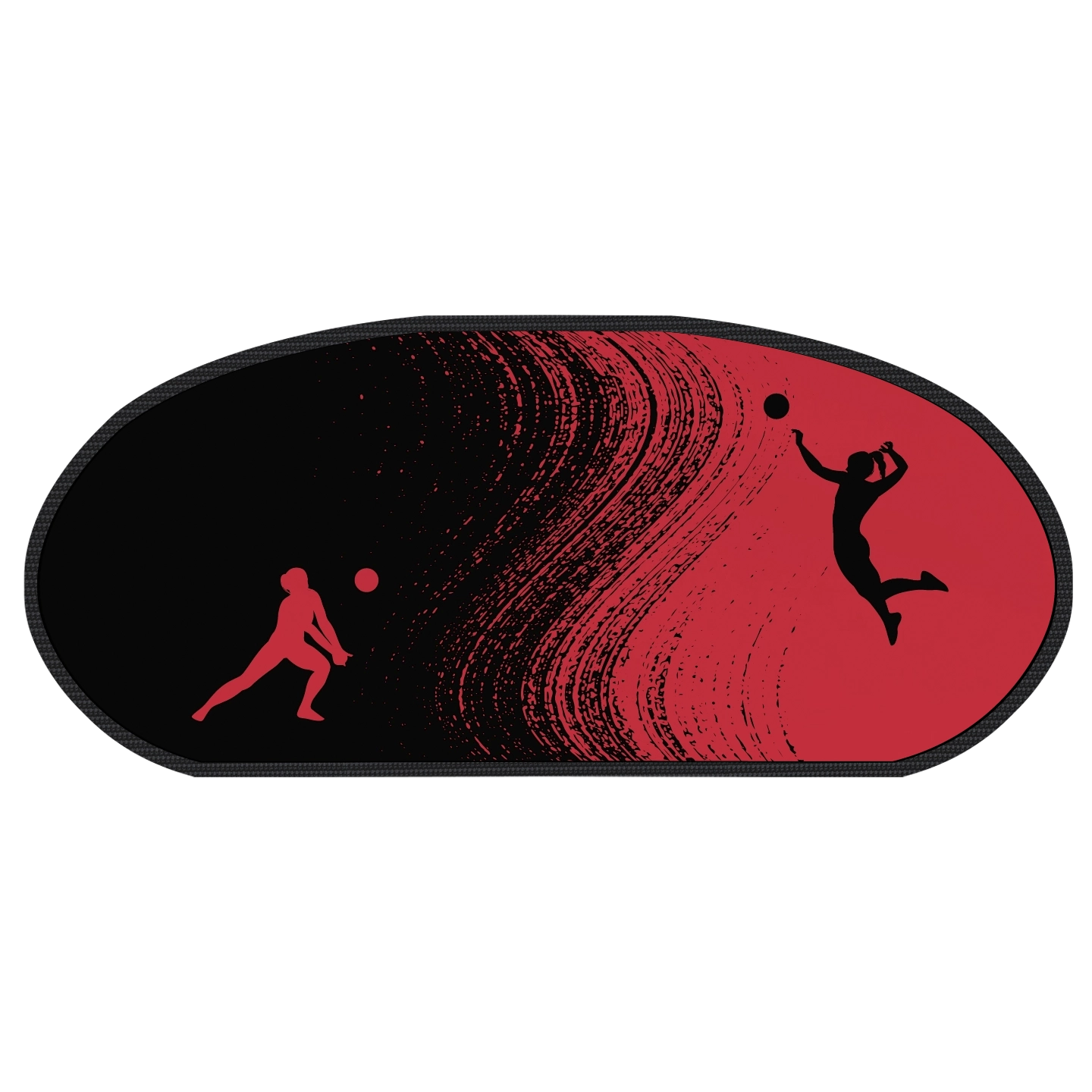Custom popup banner oval volleyball action - Popup-banners