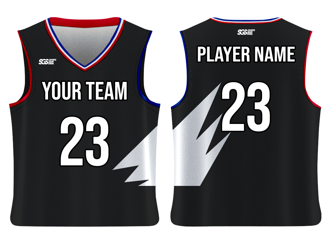 Custom sparkling black adult youth unisex basketball jersey - Jersey