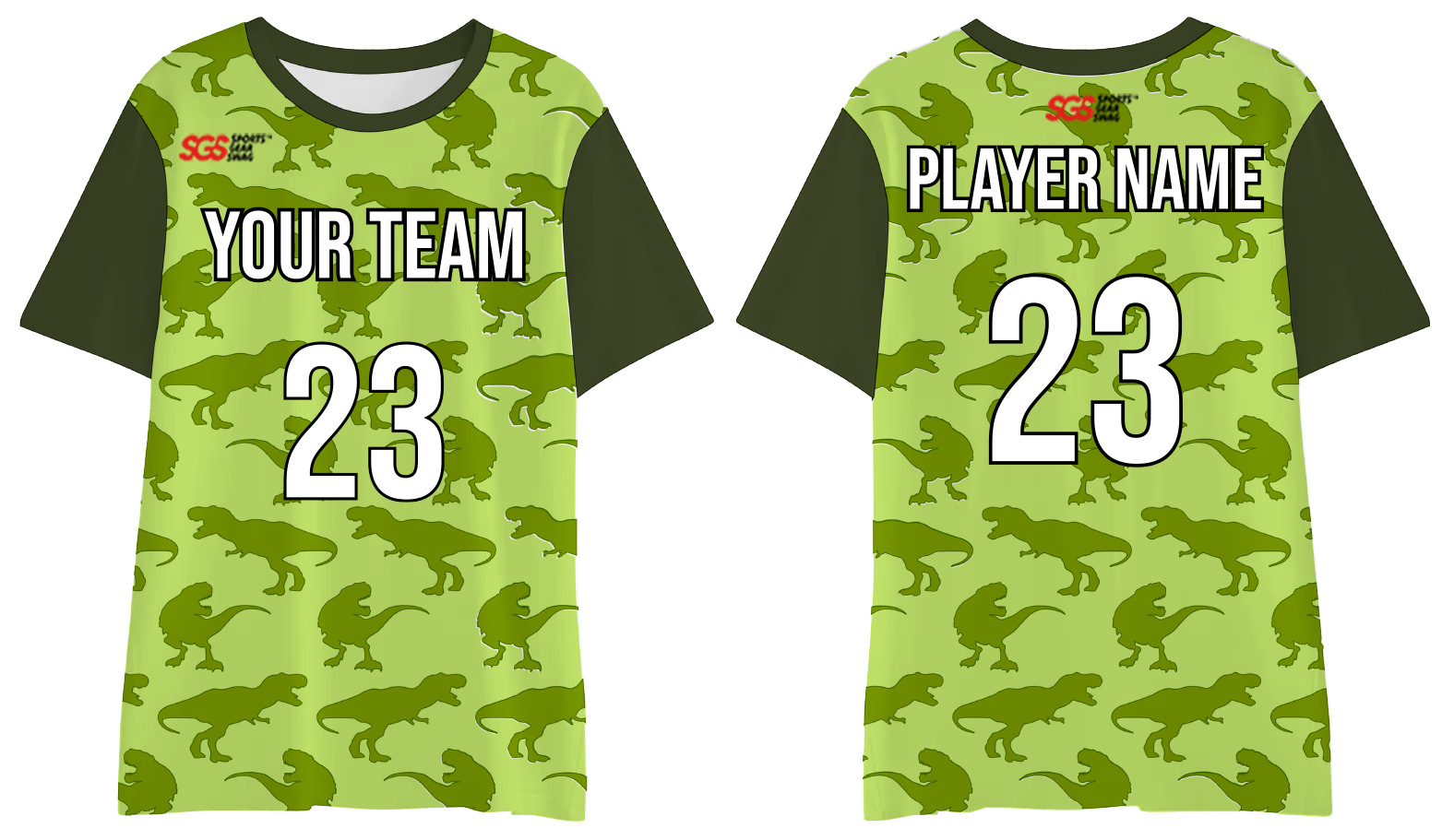 Custom moisture-wicking dinosaur adult youth unisex shirt - Jersey