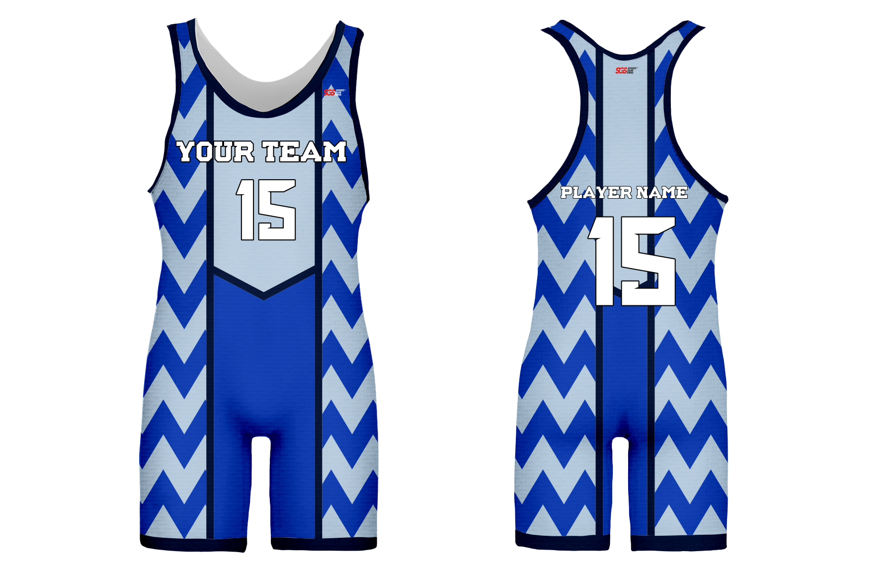 Custom adult youth unisex wrestling ripple effect - Wrestling-singlets