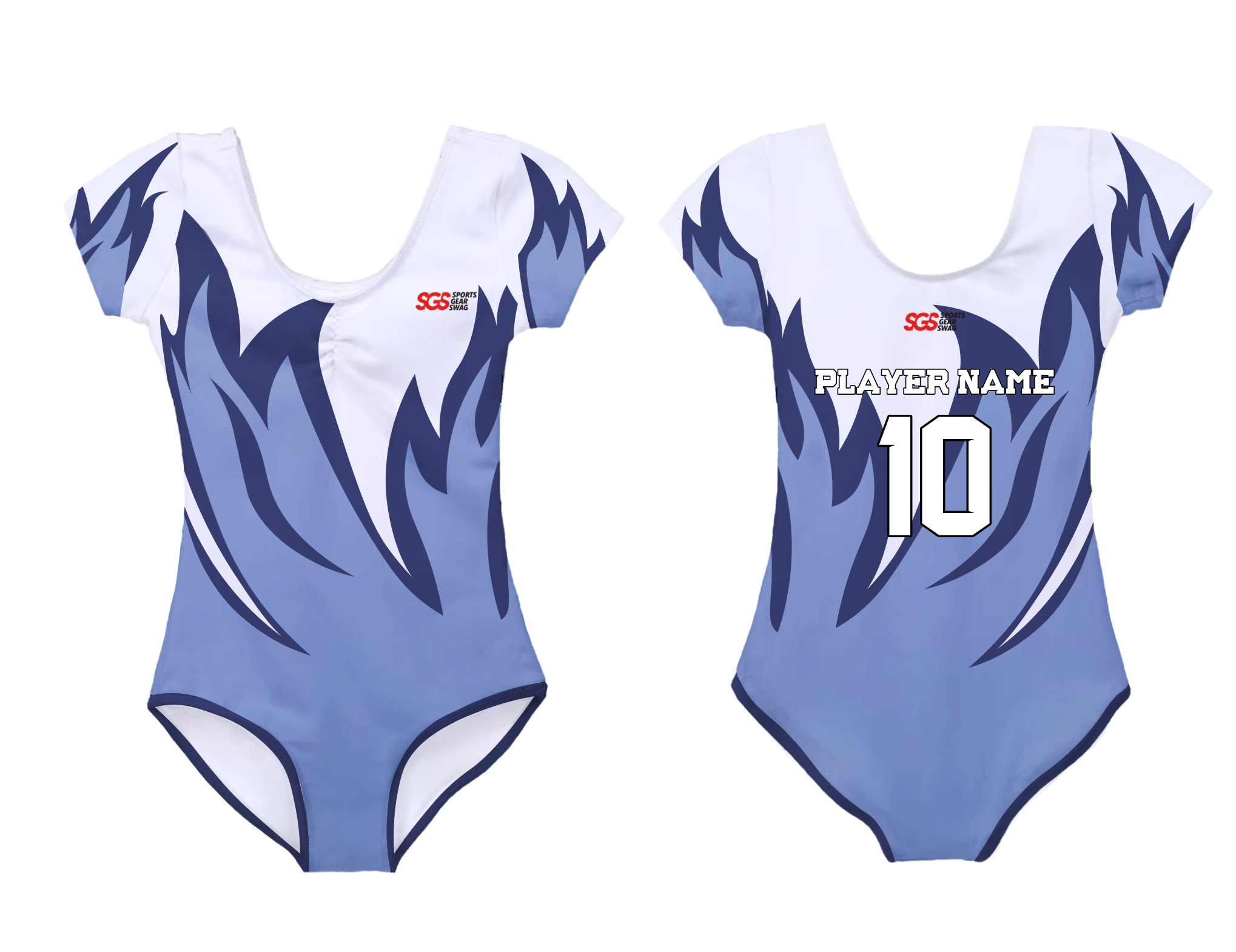 Custom short sleeve  gymnastic uniform adult youth icy surge - Gymnastics-uniforms