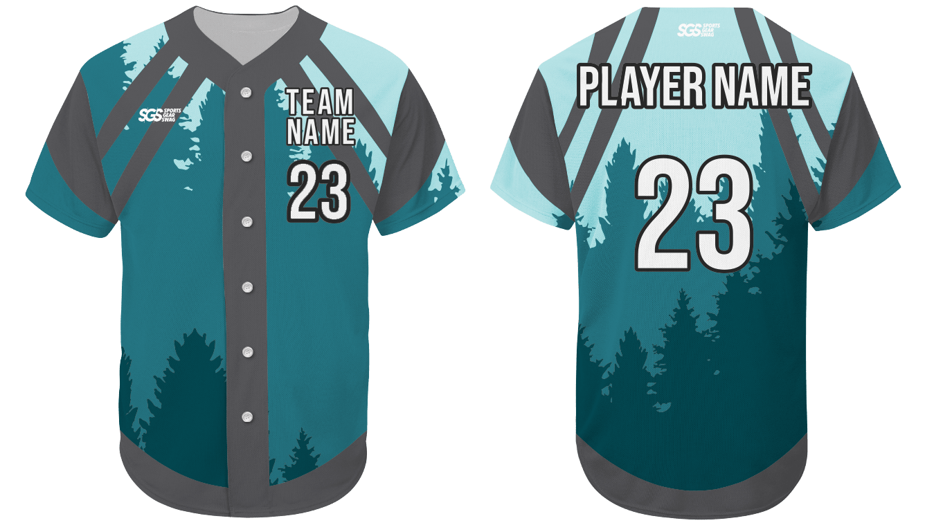 Custom forest nature adult youth unisex softball jersey - Jersey
