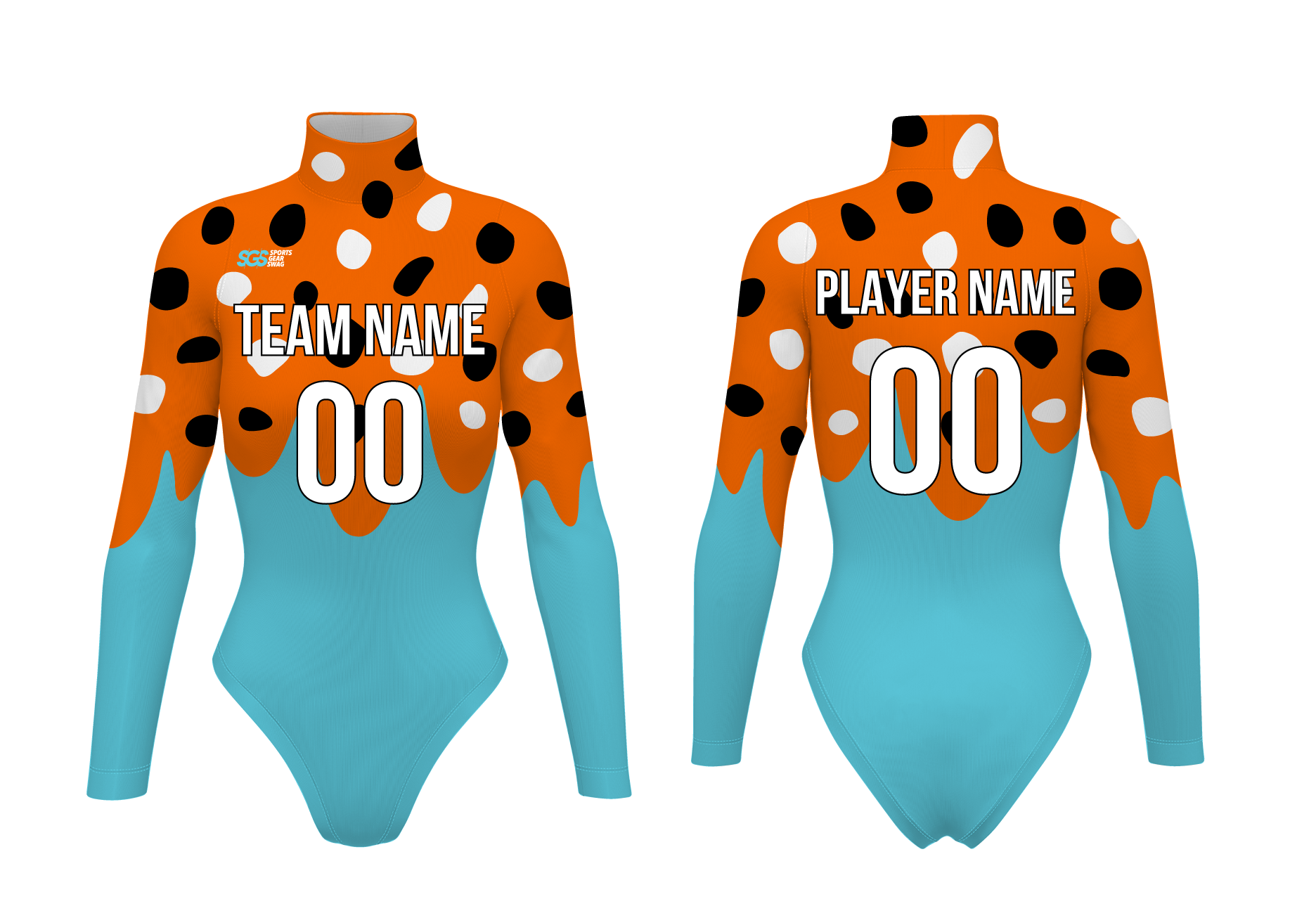 Custom cheerleading bodysuit adult youth printed style - Cheerleading-bodysuits
