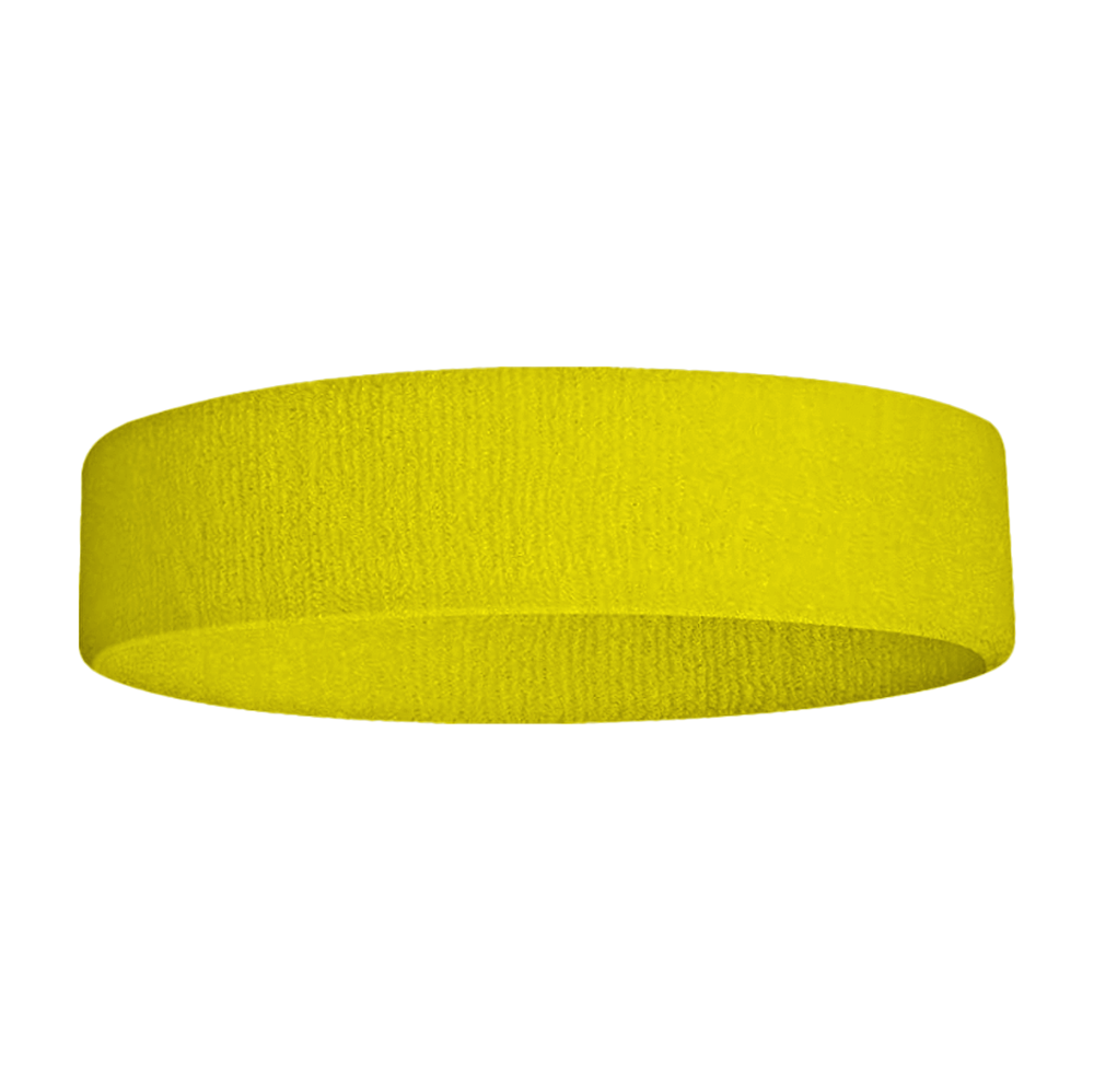 Custom adult youth unisex solid fluorescent yellow headband - Head-band