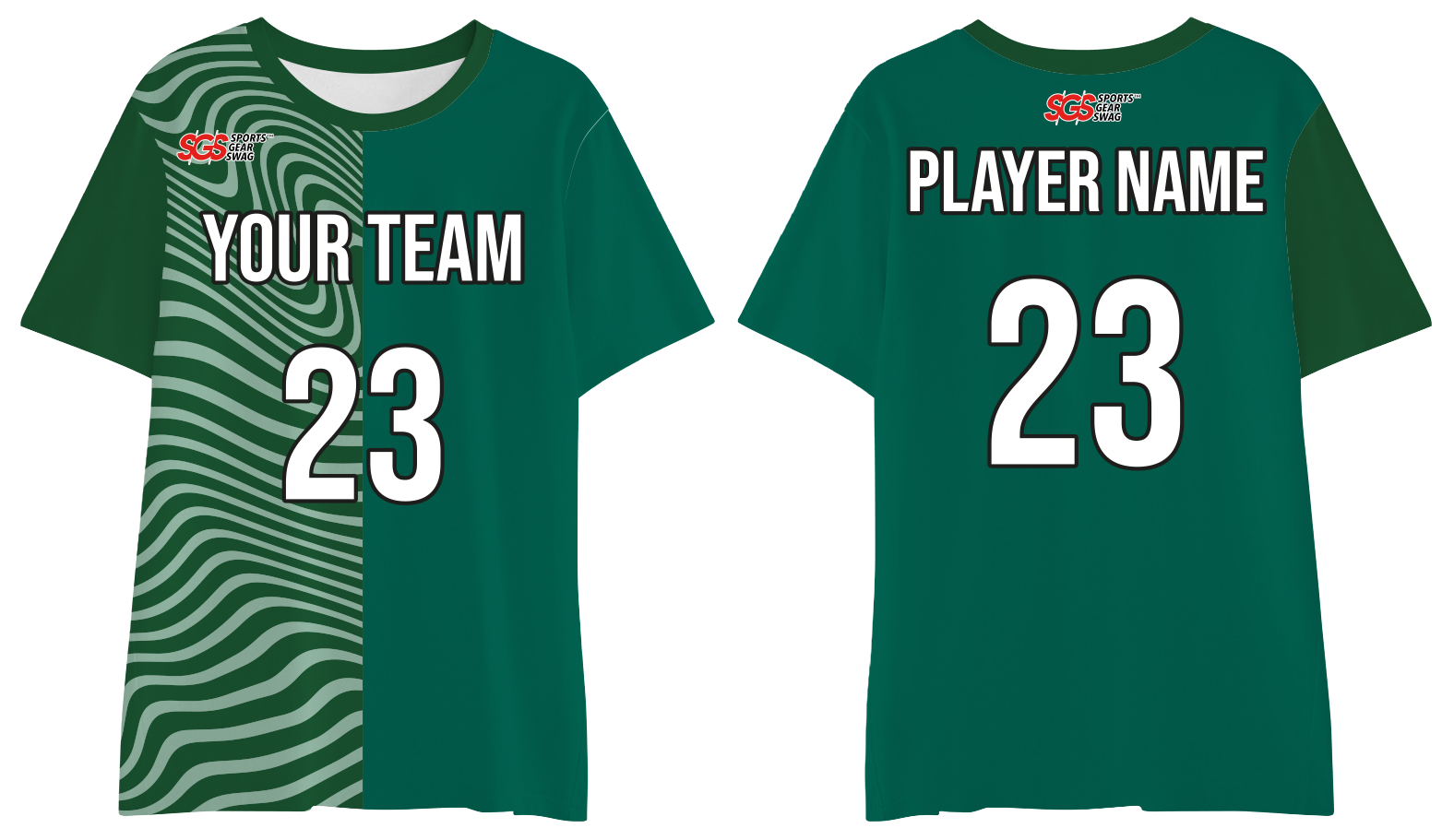 Custom cricket shirt adult youth unisex wavy lines - Jersey
