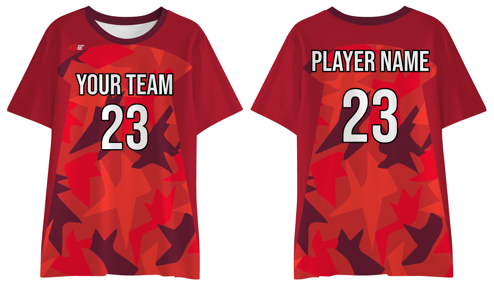 Custom cricket shirt adult youth unisex crimson stealth - Jersey