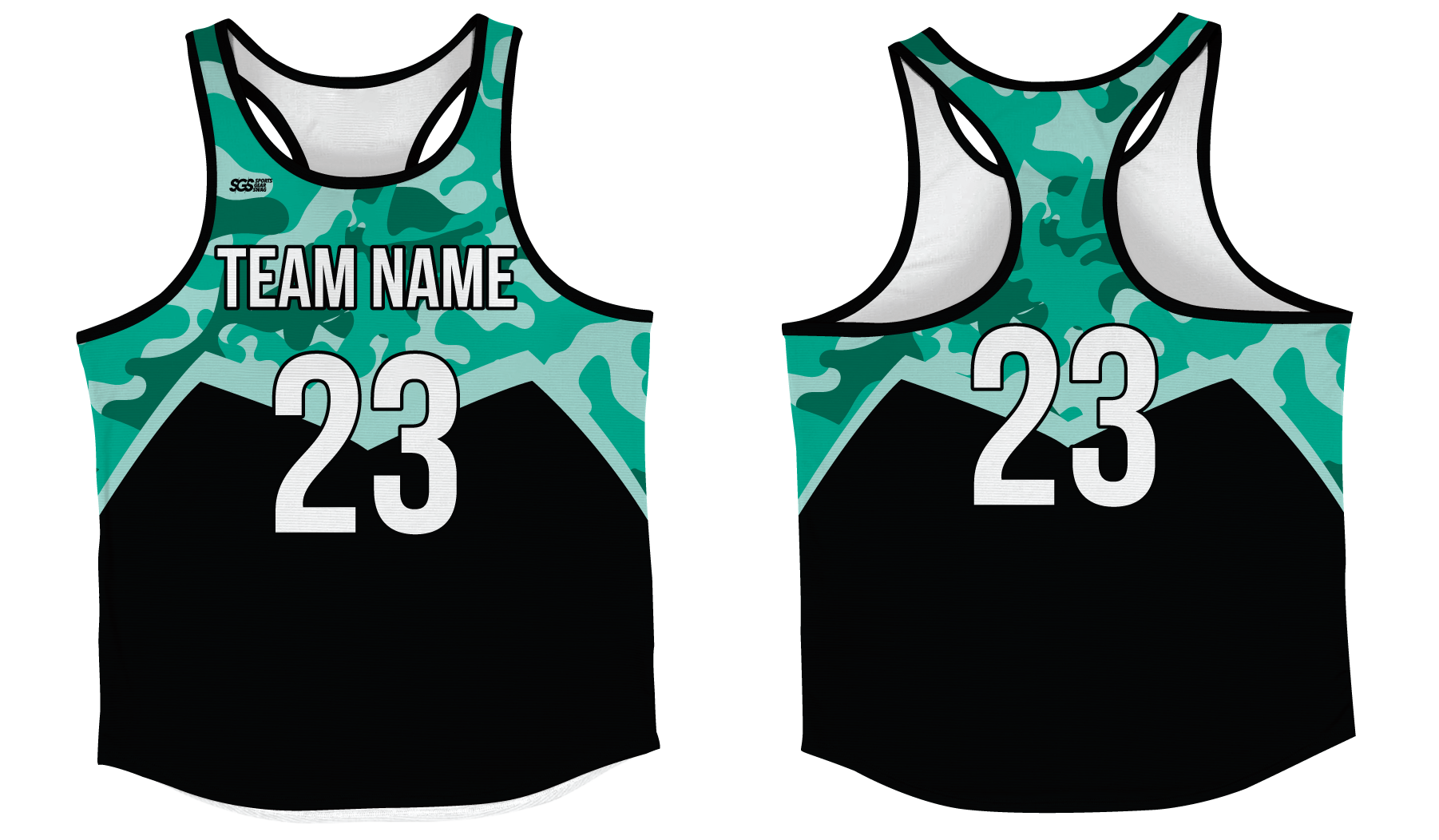 Custom track singlets adult youth unisex stealth green camo - Track-singlets