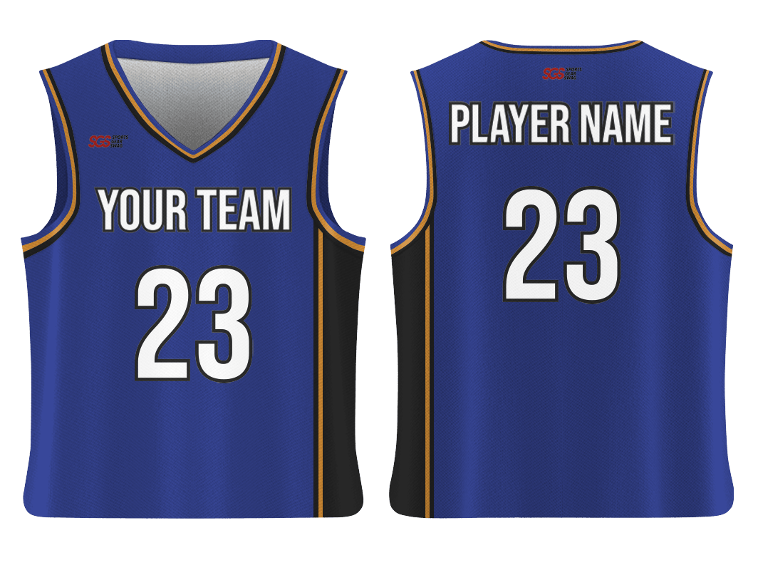 Custom classic blue black adult youth unisex basketball jersey - reversible uniform - Jersey