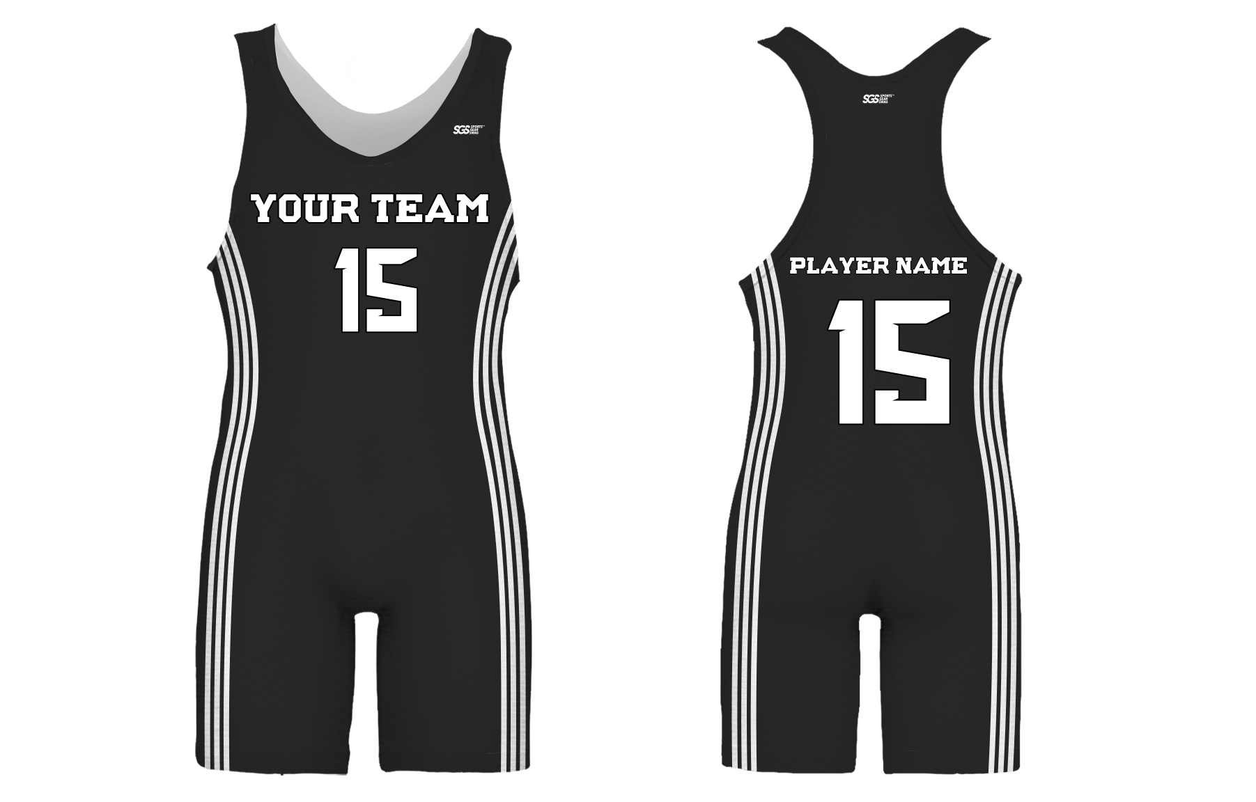 Custom adult youth unisex powerlifting suits blackout blaze - Powerlifting-singlets