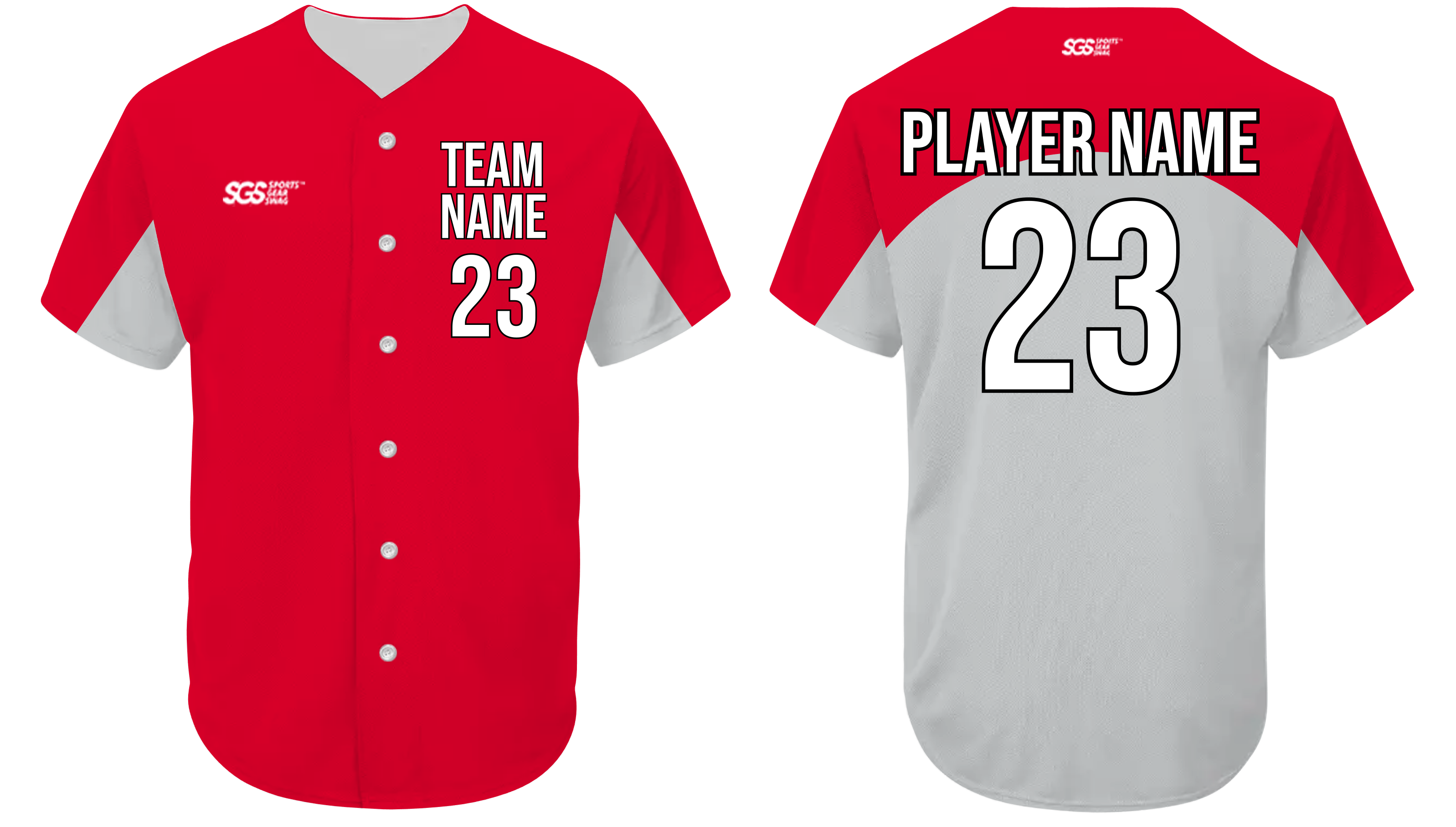 Custom u-back solids adult youth unisex baseball jersey - Jersey