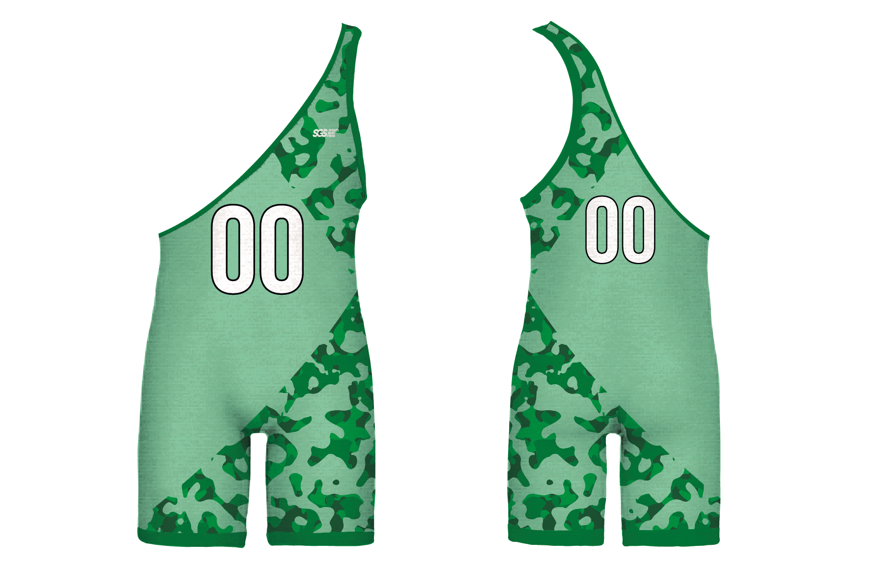 Custom single strap wrestling singlets adult youth unisex nature - Wrestling-singlets