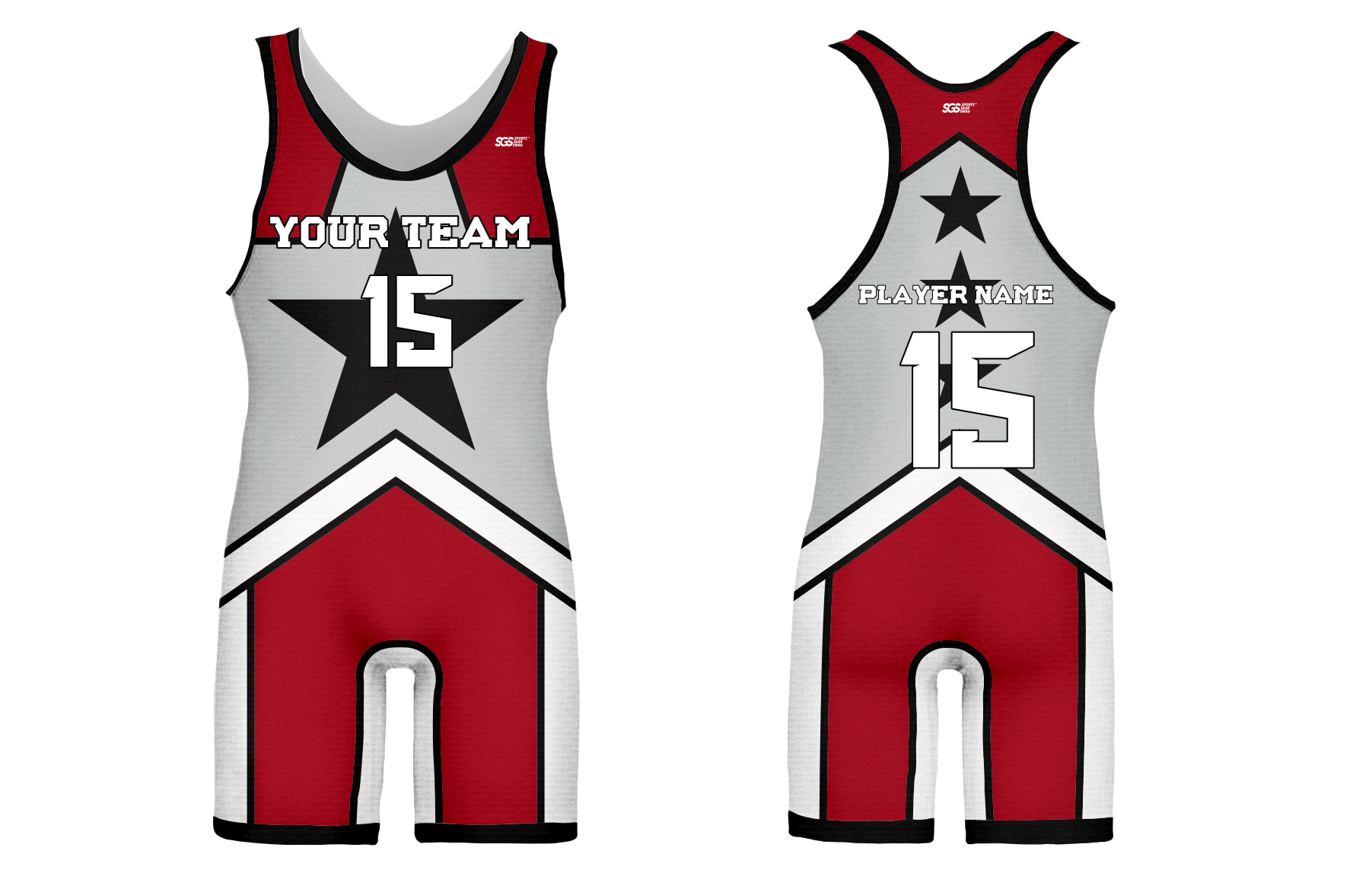 Custom adult youth unisex wrestling galactic design - Wrestling-singlets