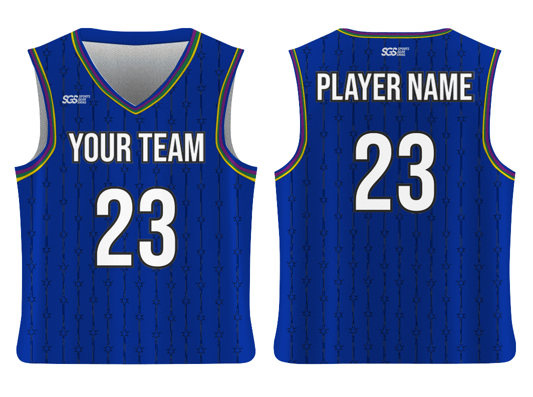 Custom royal design adult youth unisex basketball jersey - reversible uniform - Jersey
