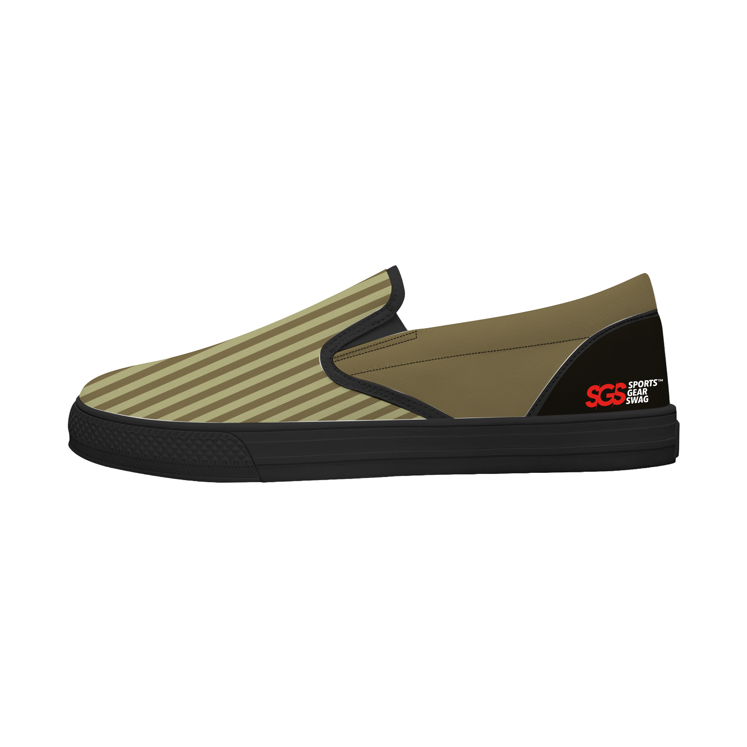 Custom slip on shoes black olivine - Slip-on-shoes