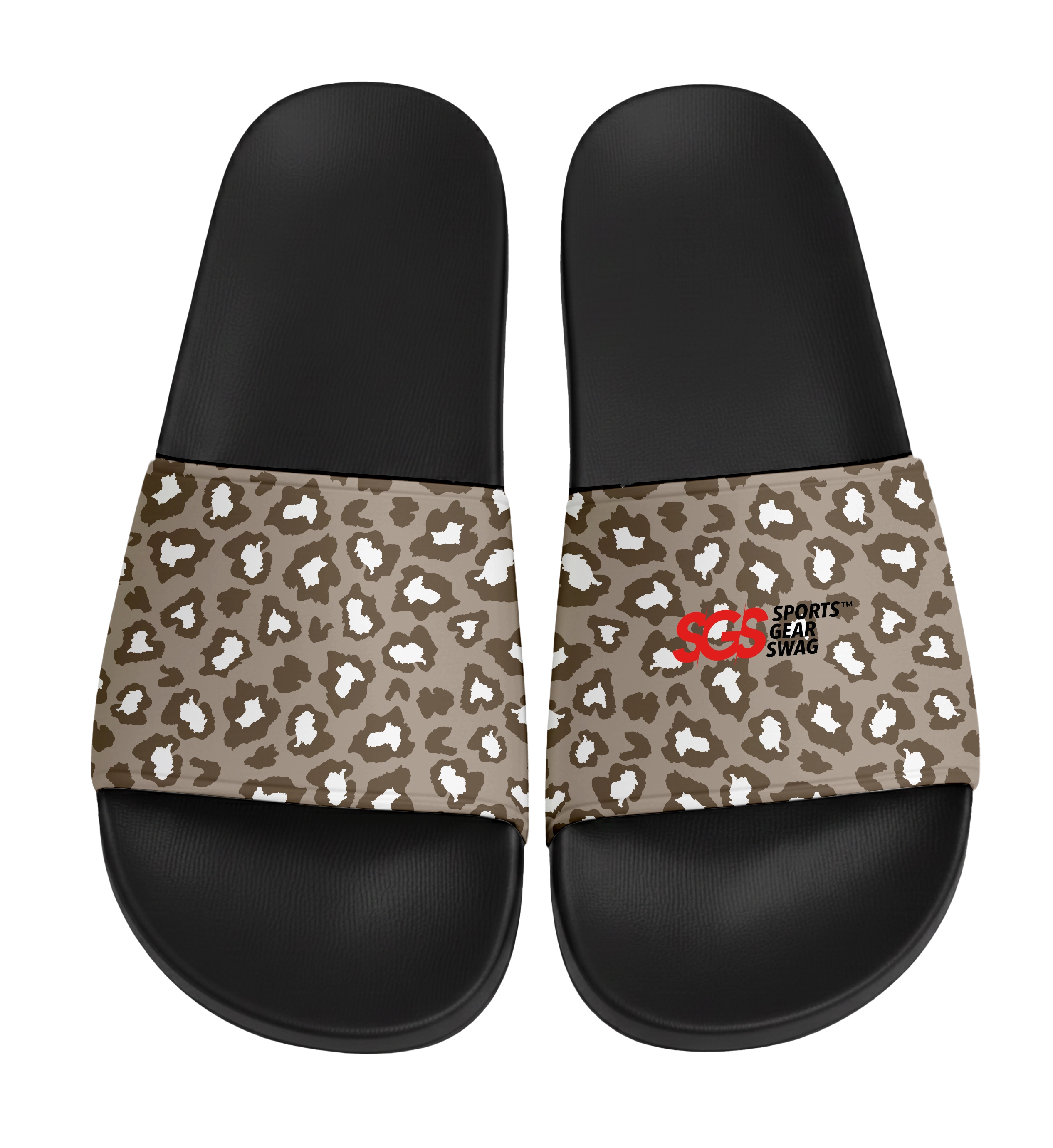 Custom slides black unisex feline - Slides