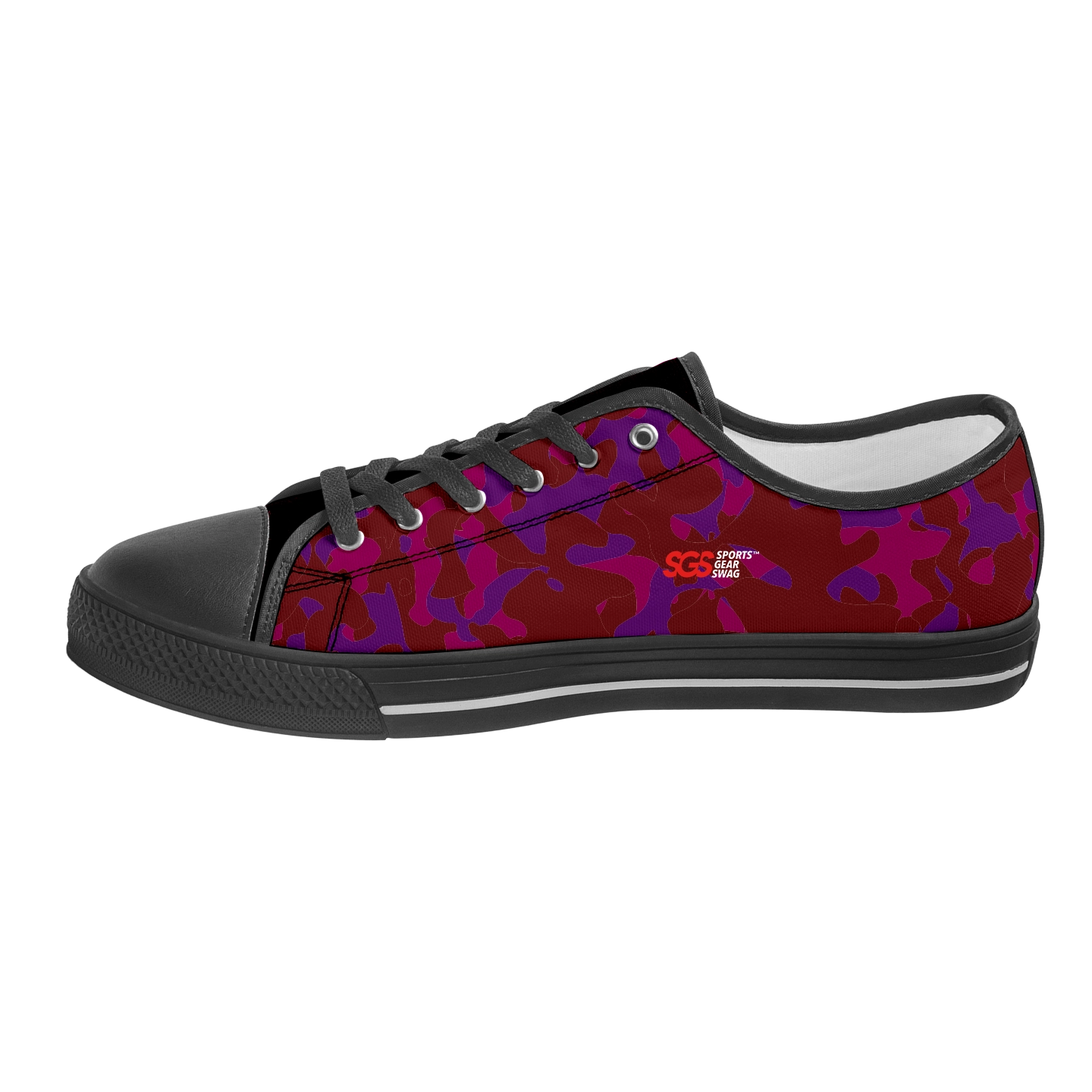 Custom low top canvas shoes black kinetic - Low-top-shoes