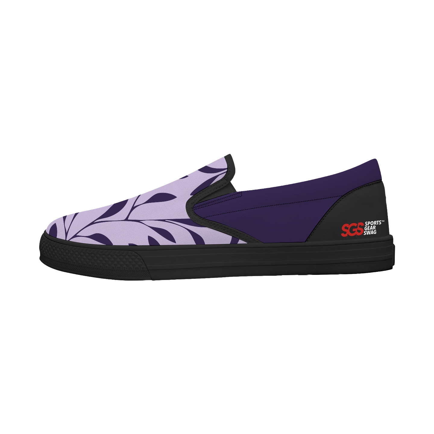 Custom slip on shoes black wisteria - Slip-on-shoes