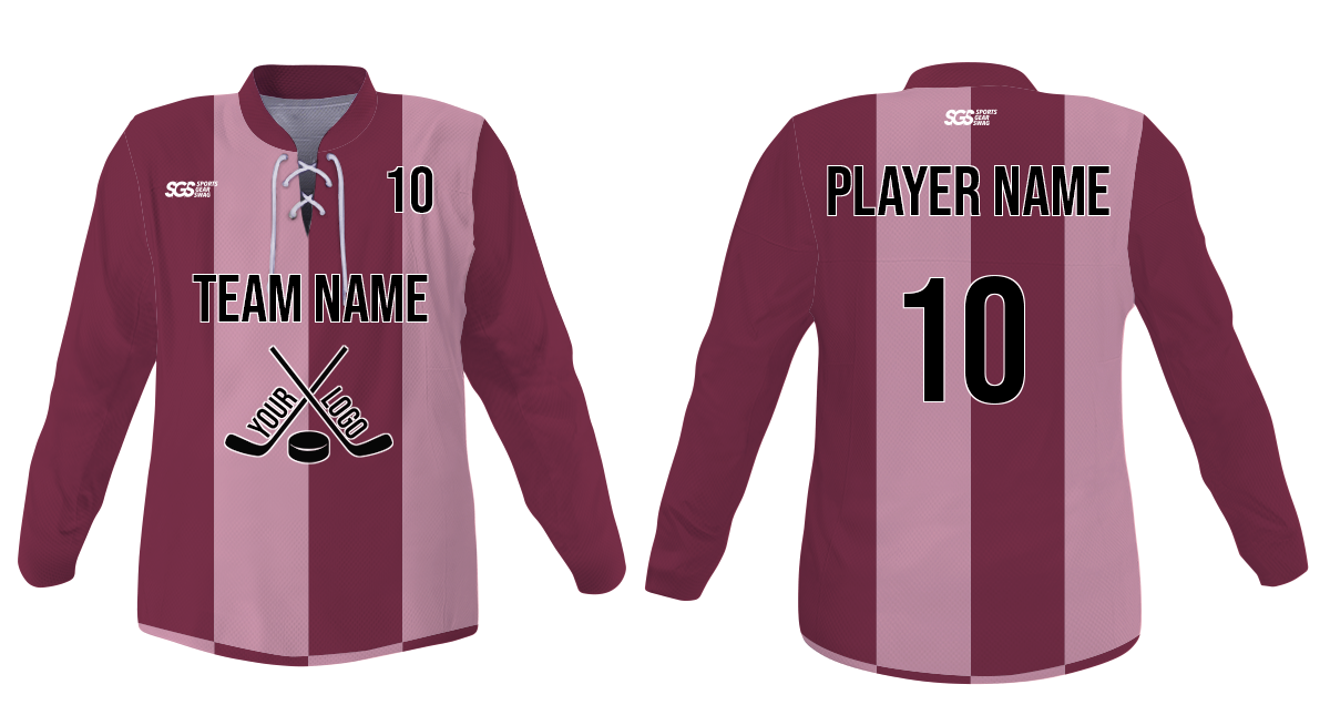 Custom  two stripe youth unisex hockey jersey laces - Jersey
