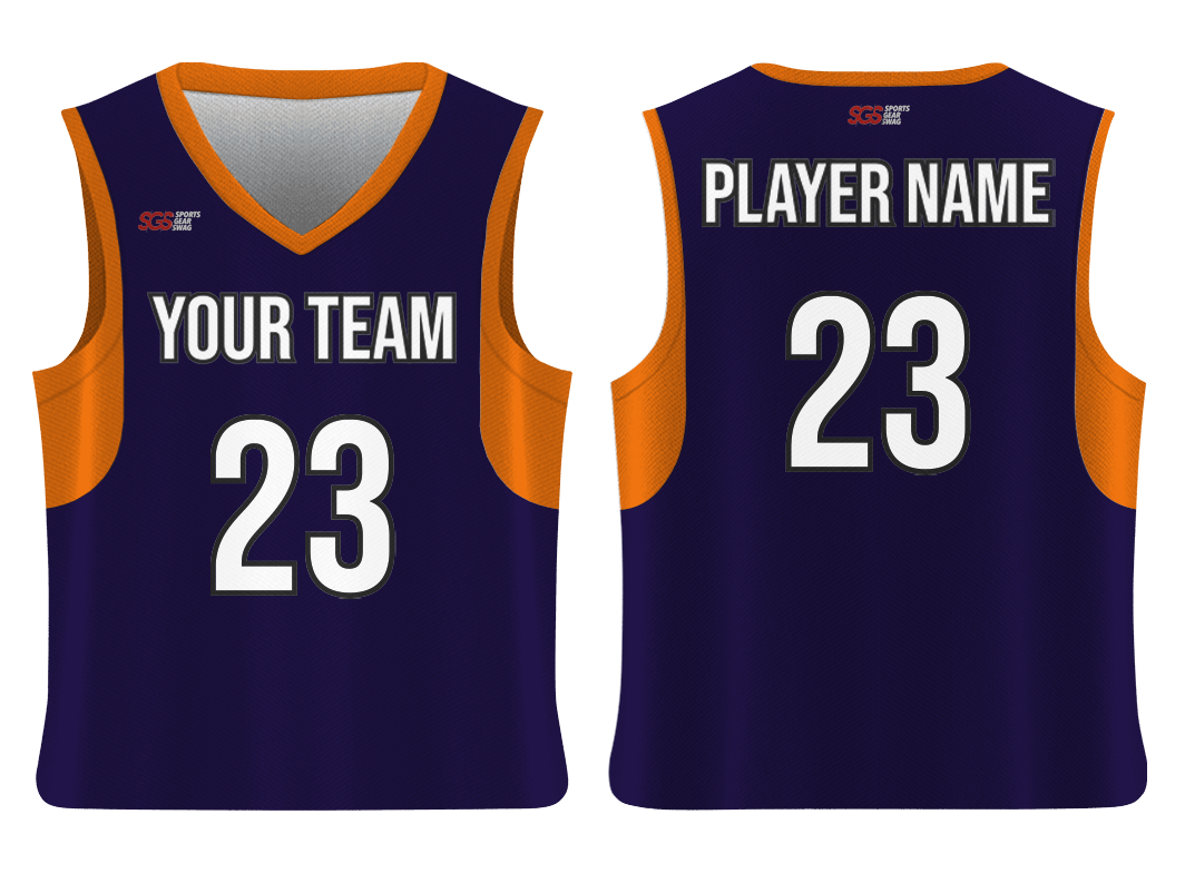 Custom classic two tone armhole solids adult youth unisex basketball jersey - reversible uniform - Jersey