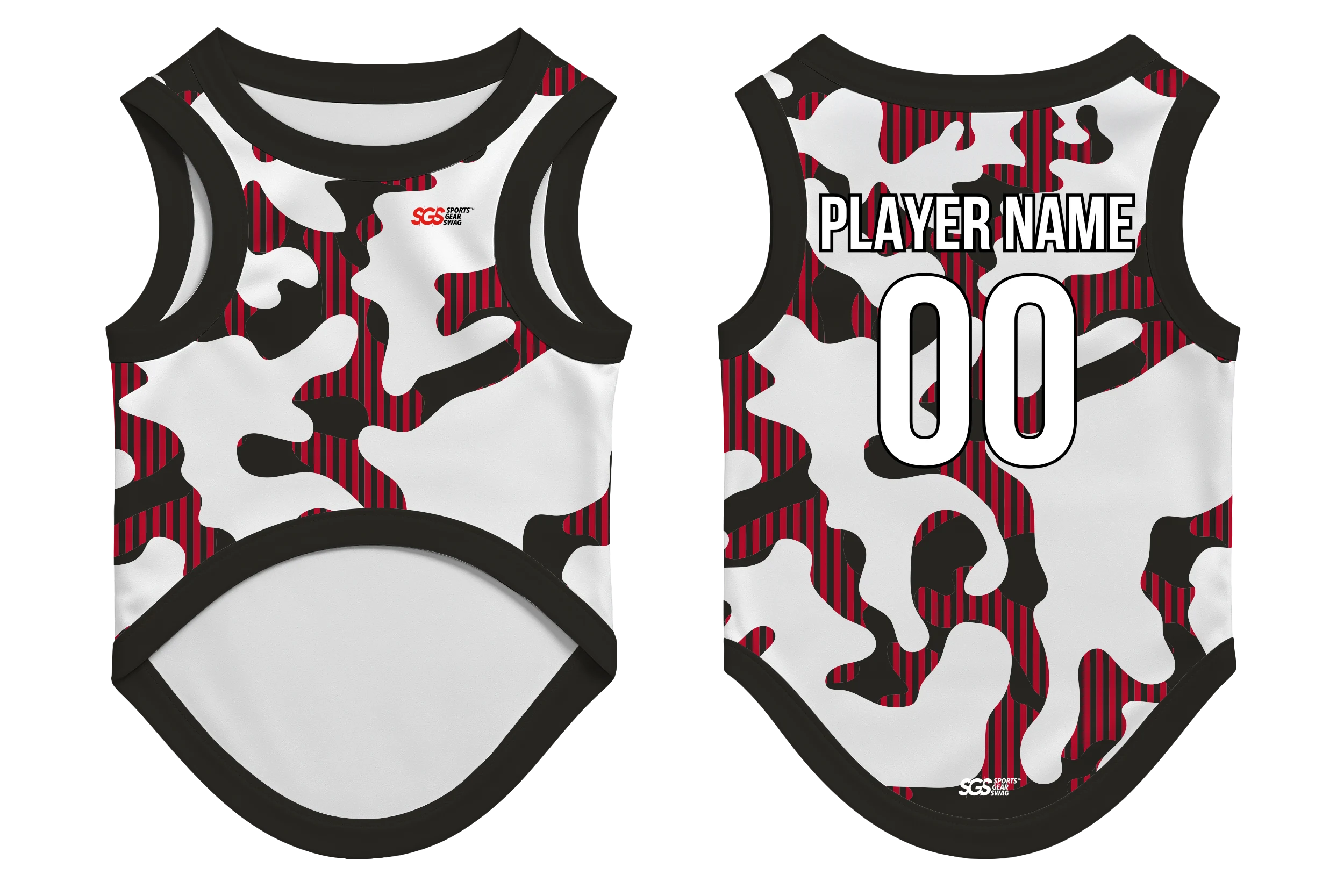 Custom pet basketball jersey woodland camo - Pets-basketball-jersey