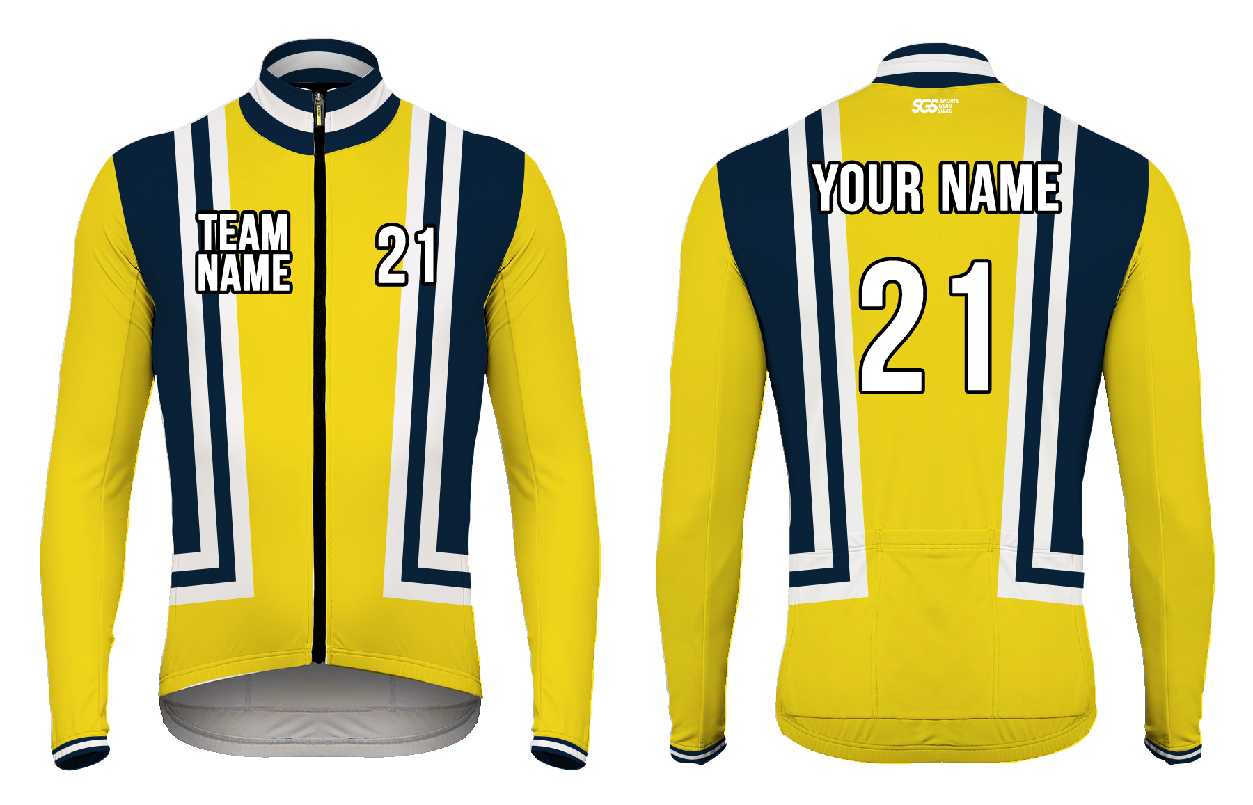 Custom classy design adult youth unisex cycling long sleeve - Jersey