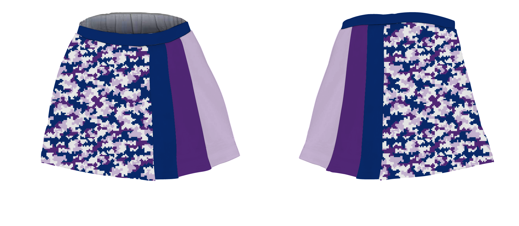 Custom semi pleated skirt dance uniform pixel fade - Dance-skirts