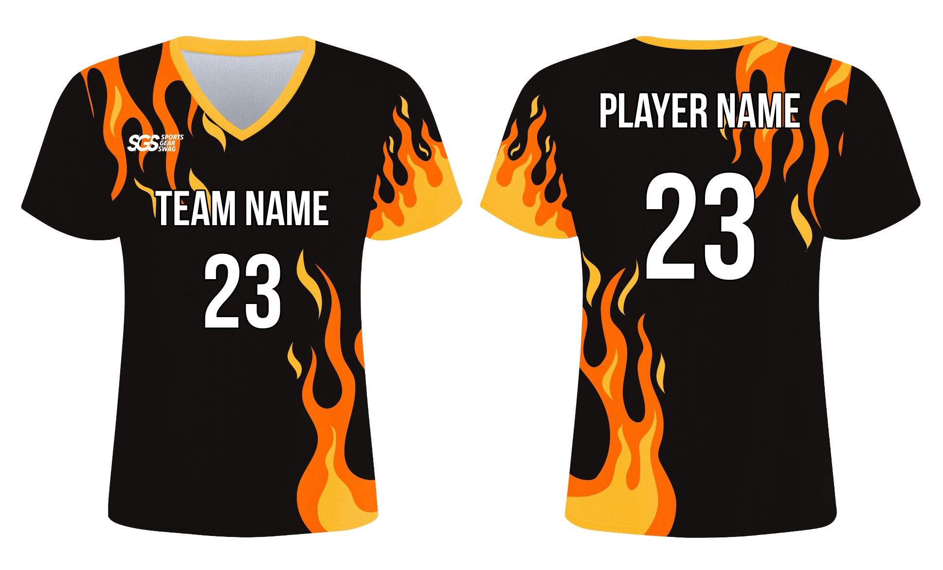 Custom flames nature adult youth soccer jersey - Jersey