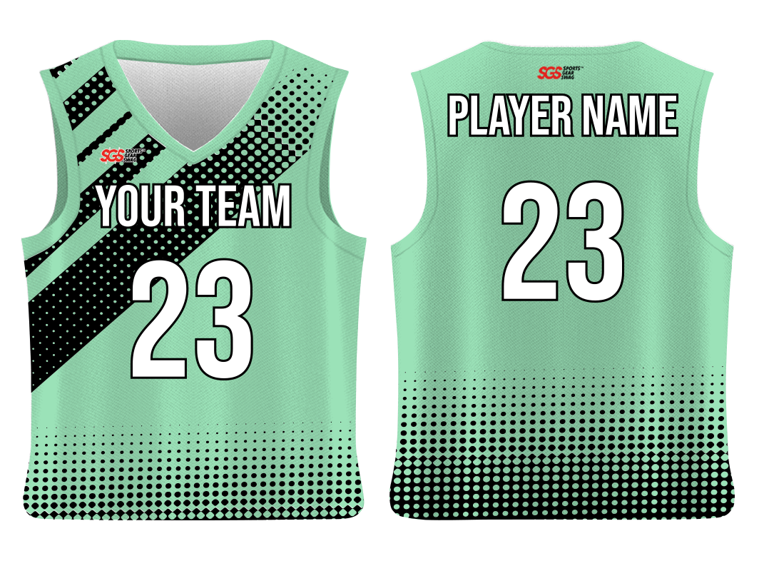 Custom polka-dot abstract adult youth unisex basketball jersey - reversible uniform - Jersey
