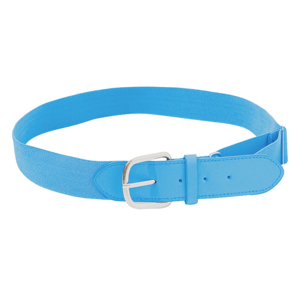 Light  blue adult youth unisex baseball leather belt - Baseball-belts