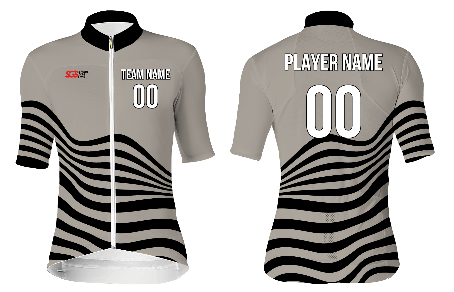 Custom cycling short sleeve adult youth unisex monochrome style - Jersey