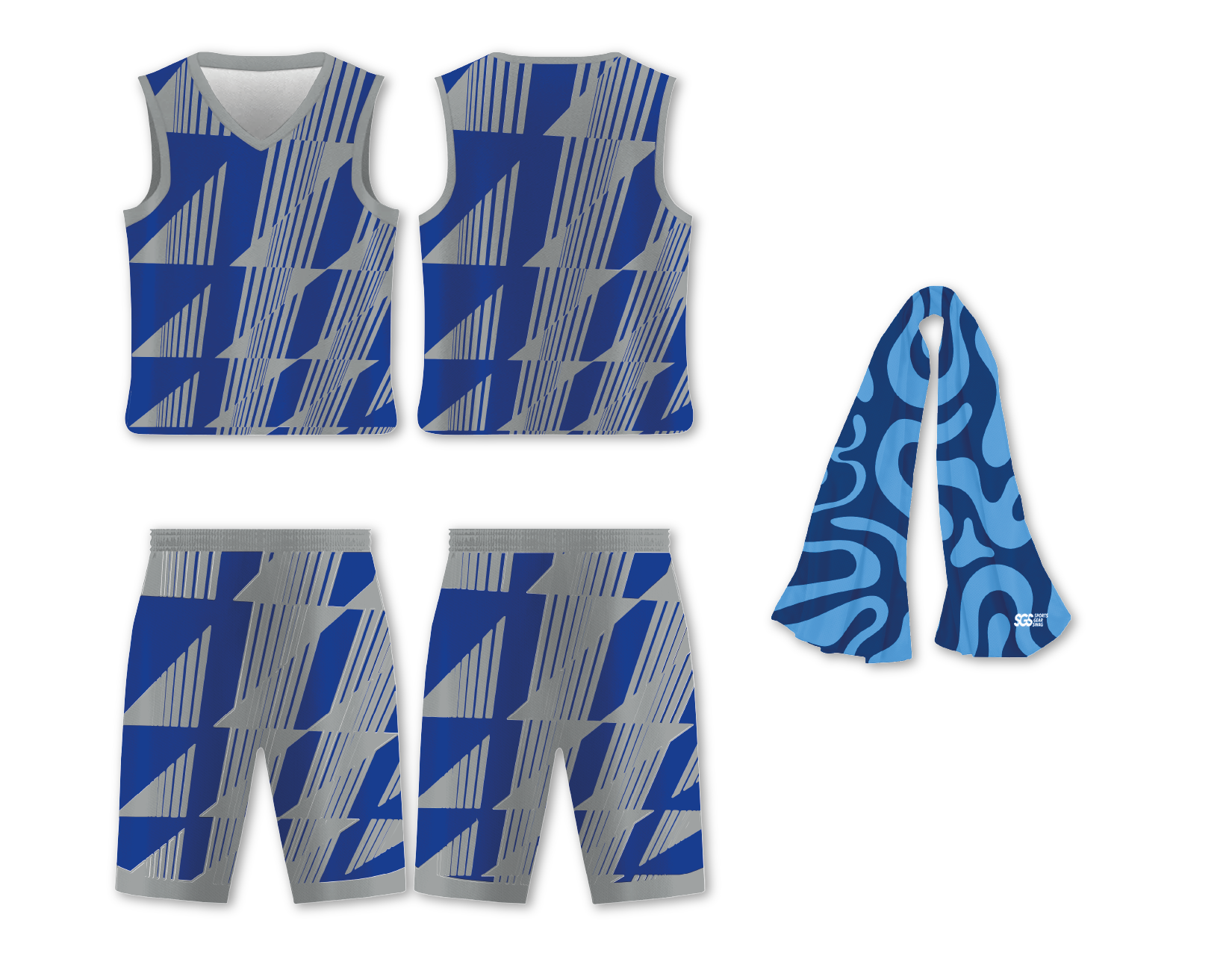 Custom basketball jersey reversible uniform adult youth unisex geometric - Jersey