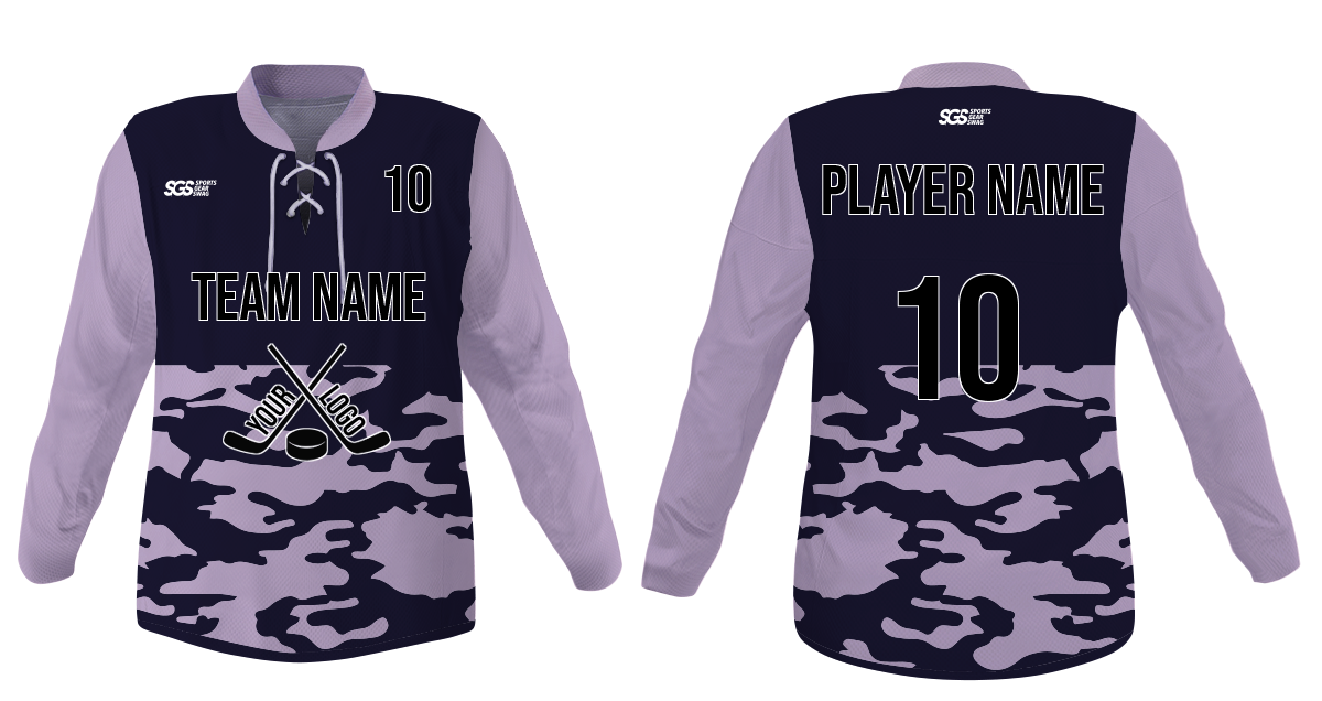 Custom perfect camo youth unisex hockey jersey laces - Jersey