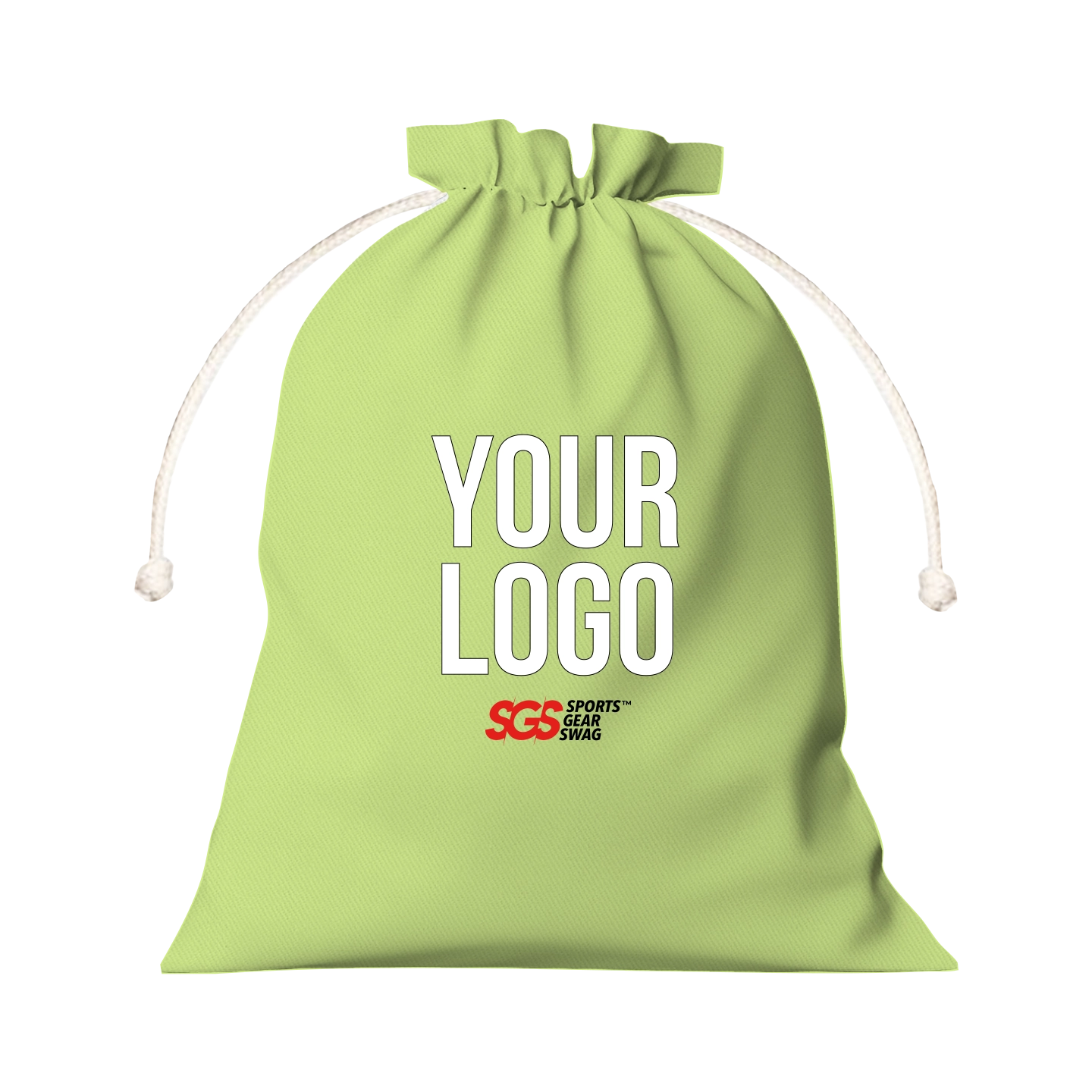 Custom drawstring tote bag fresh lime - Drawstring-tote-bags