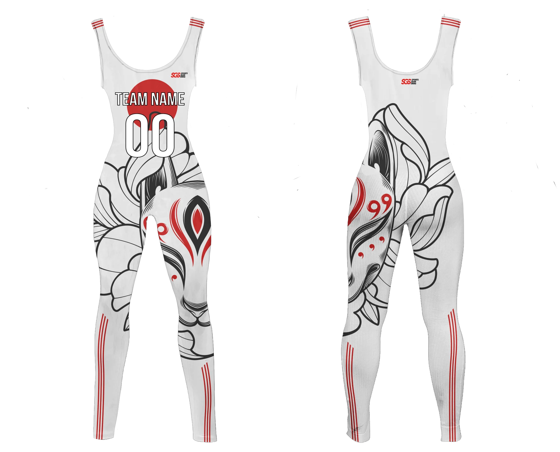 Custom women sleeveless dance bodysuit rising sun - Dance-bodysuits